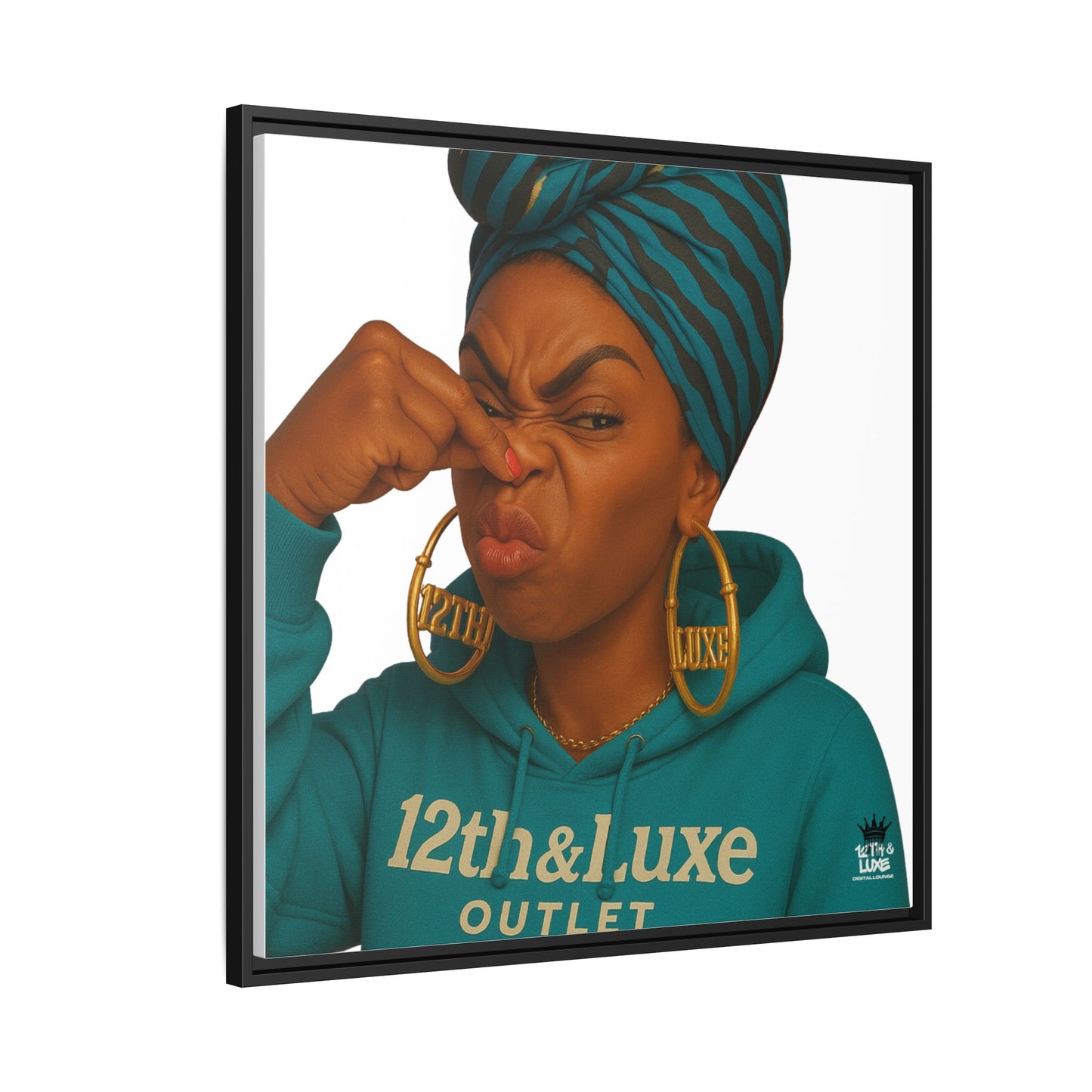 Funky Face Blue- Canvas Art