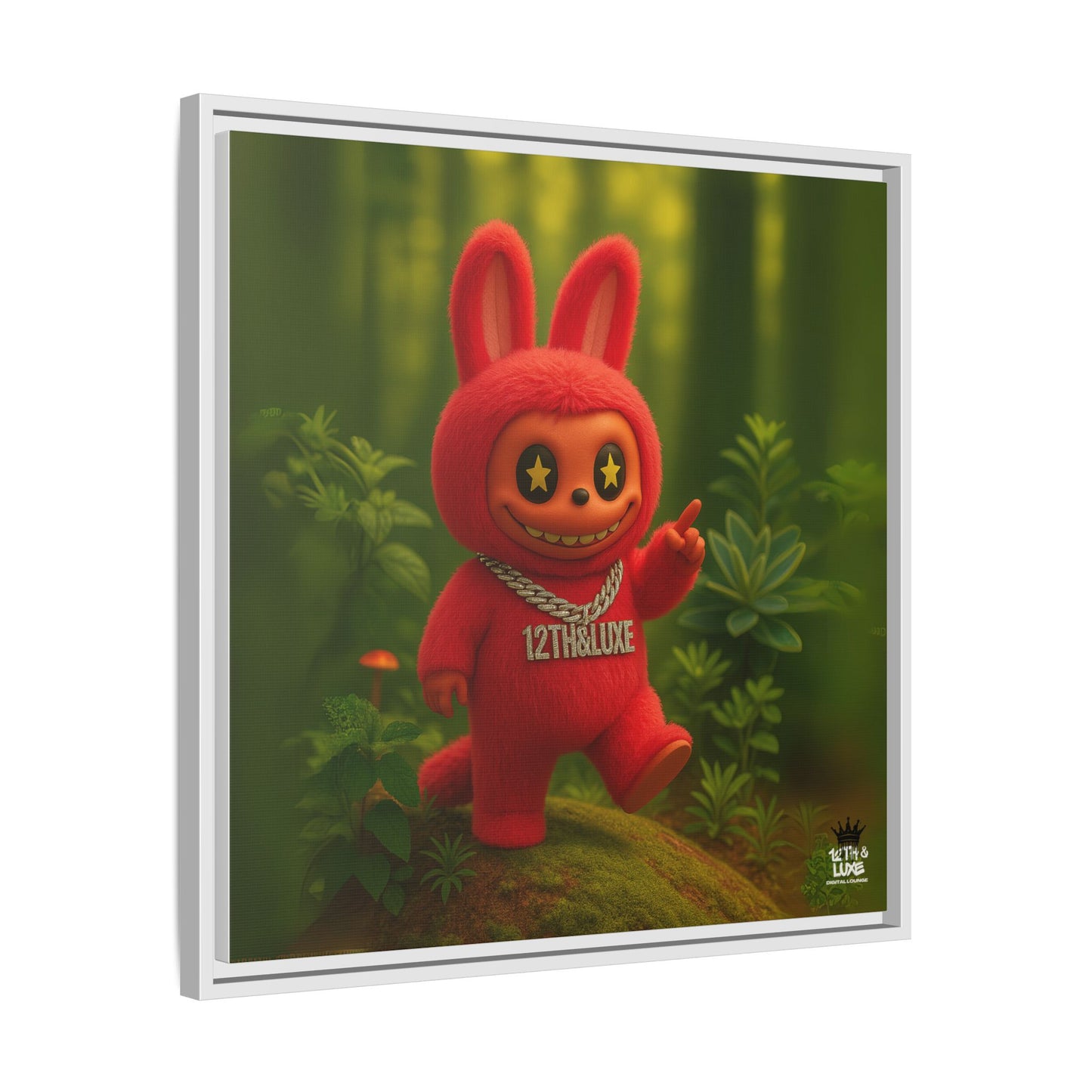 Plush Monster Red - Canvas Art