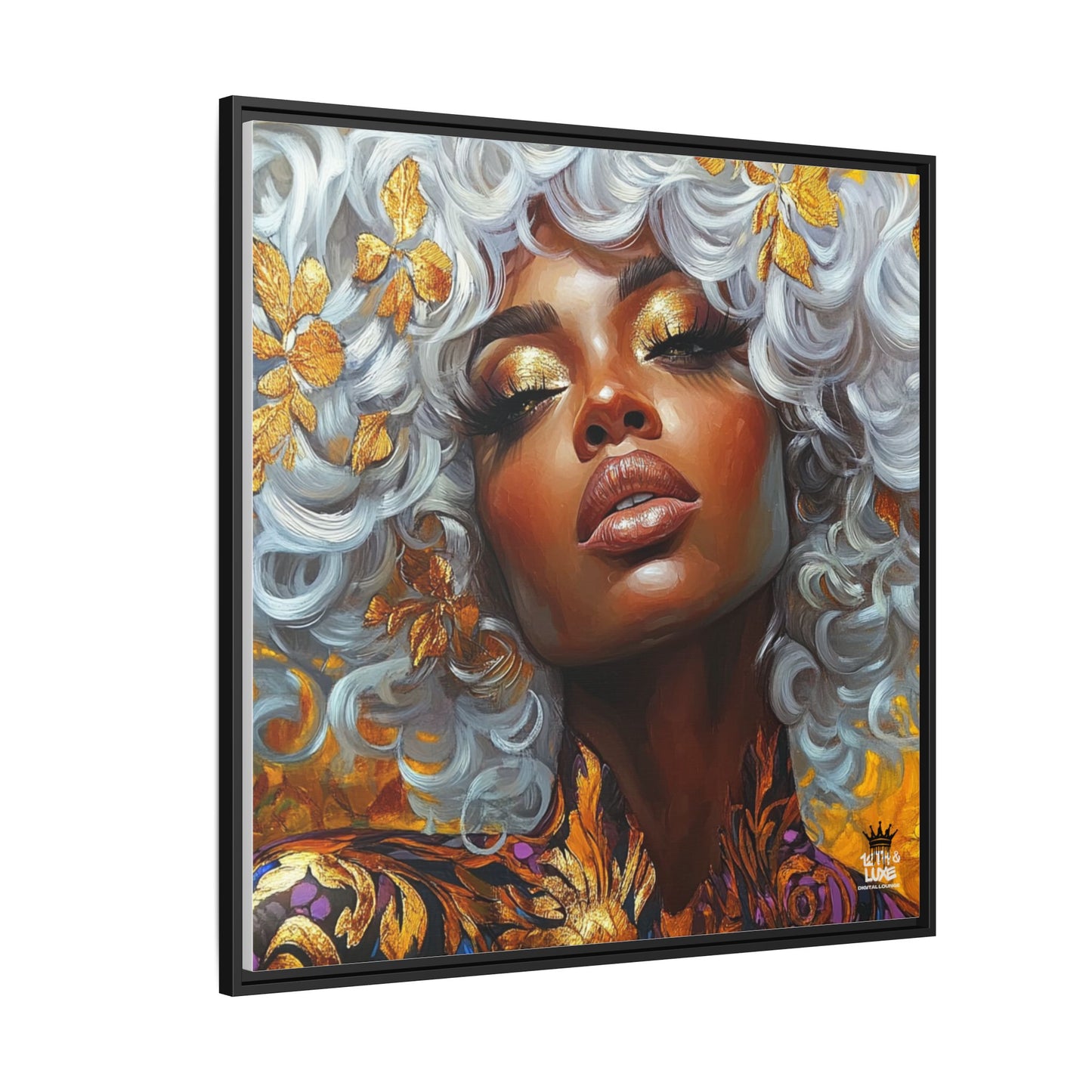 Vibrant Framed Canvas Art - Bold Beauty Portrait
