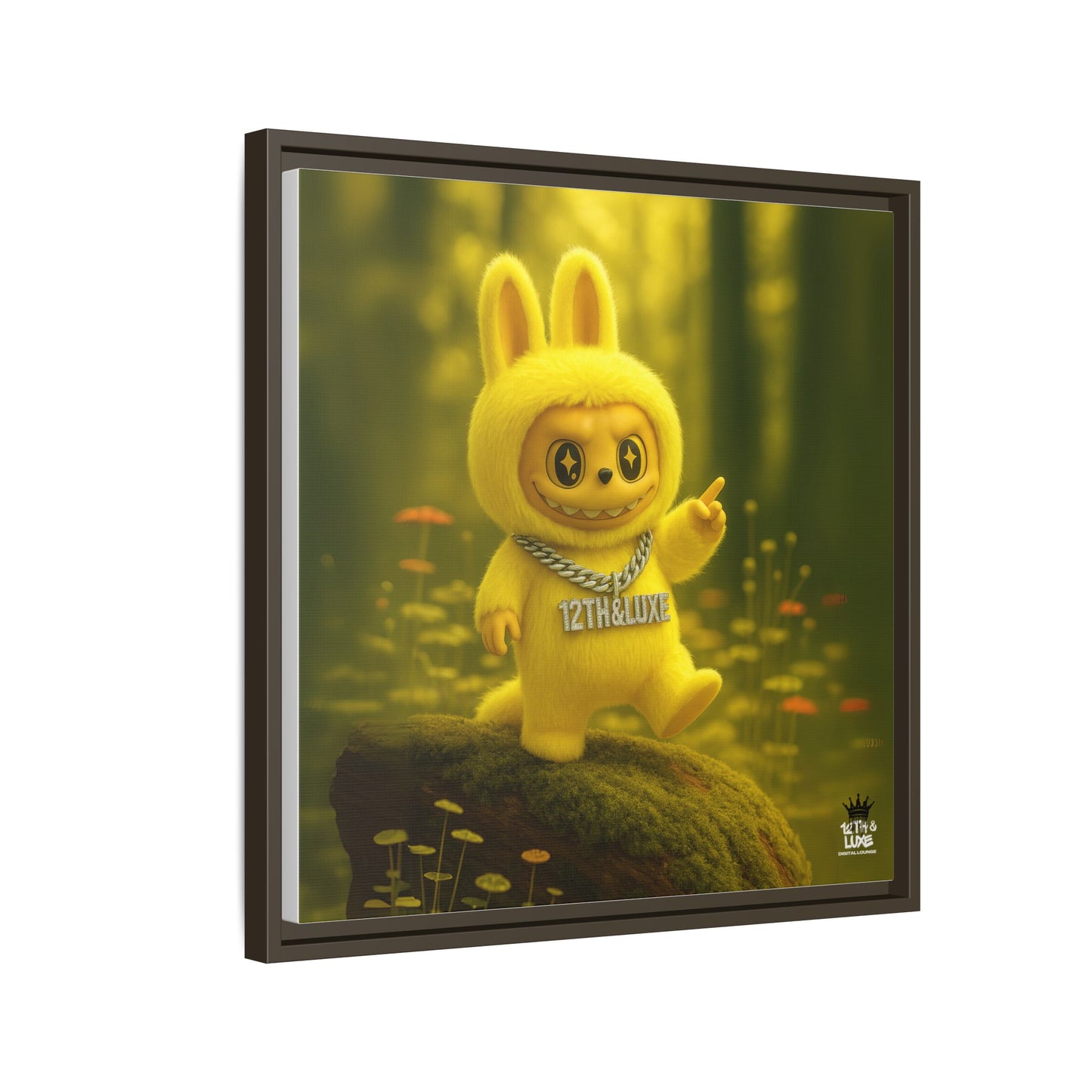 Plush Monster Yellow - Canvas Art