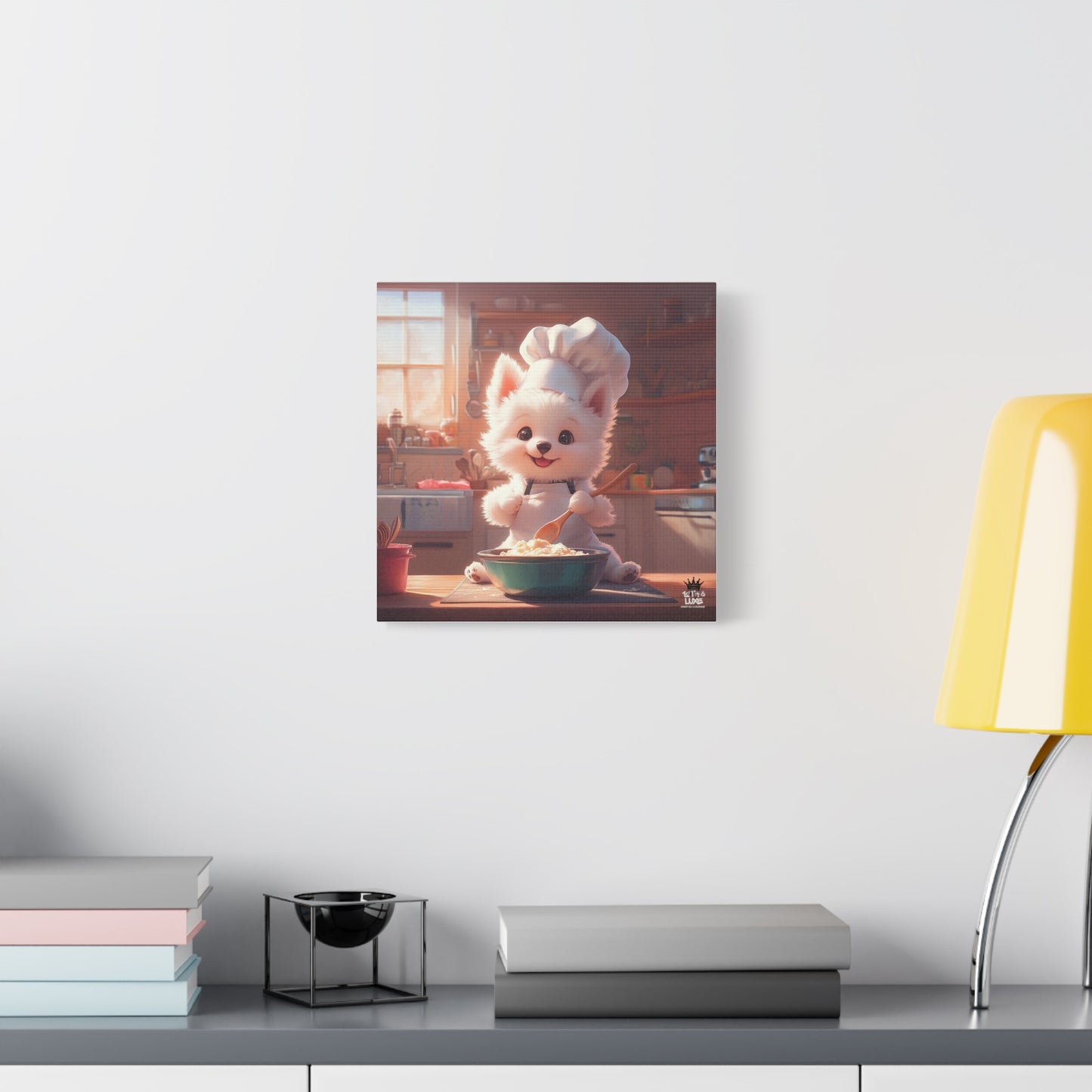 Samoyed Puppy Chef Canvas Art