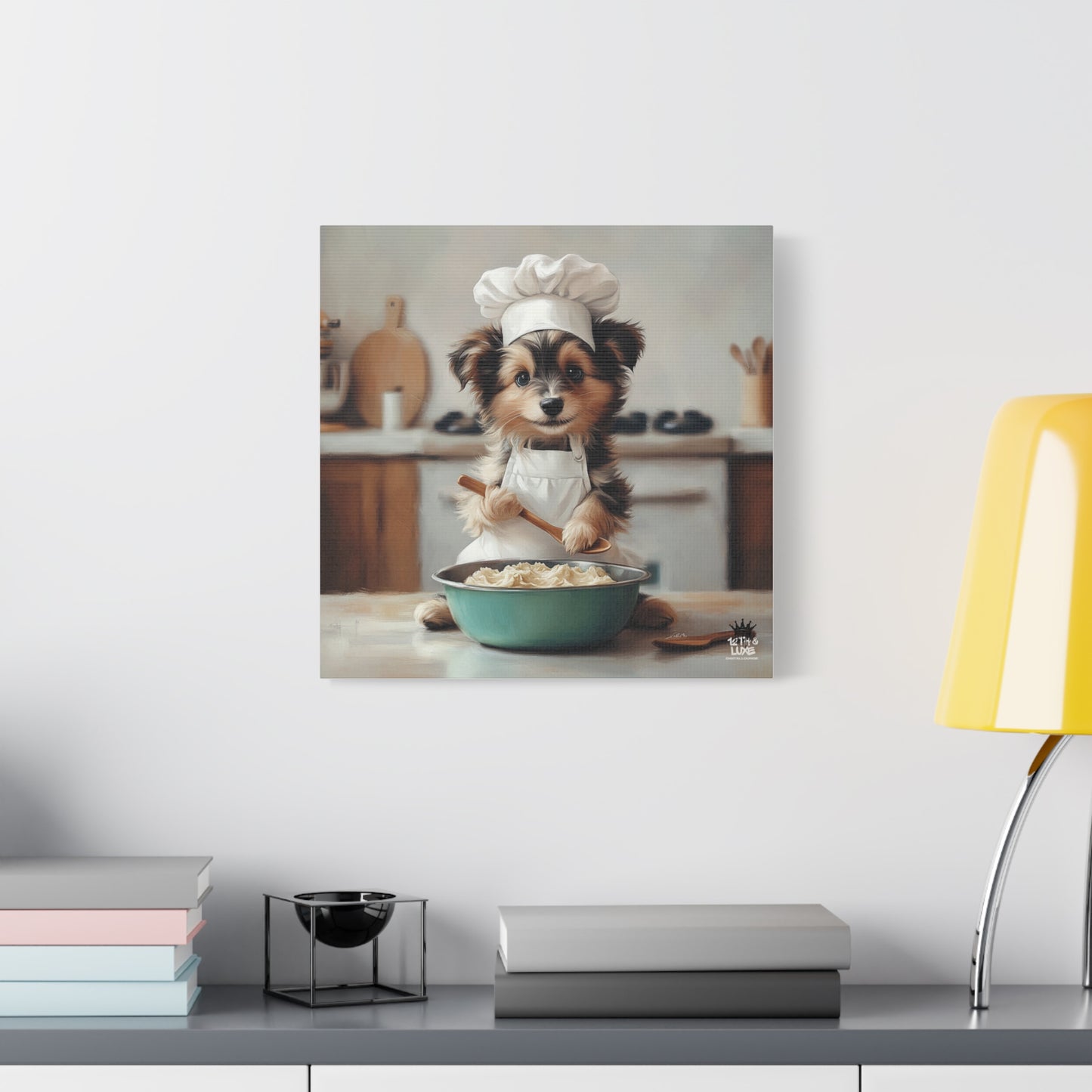 Sheltie Puppy Chef Canvas Art