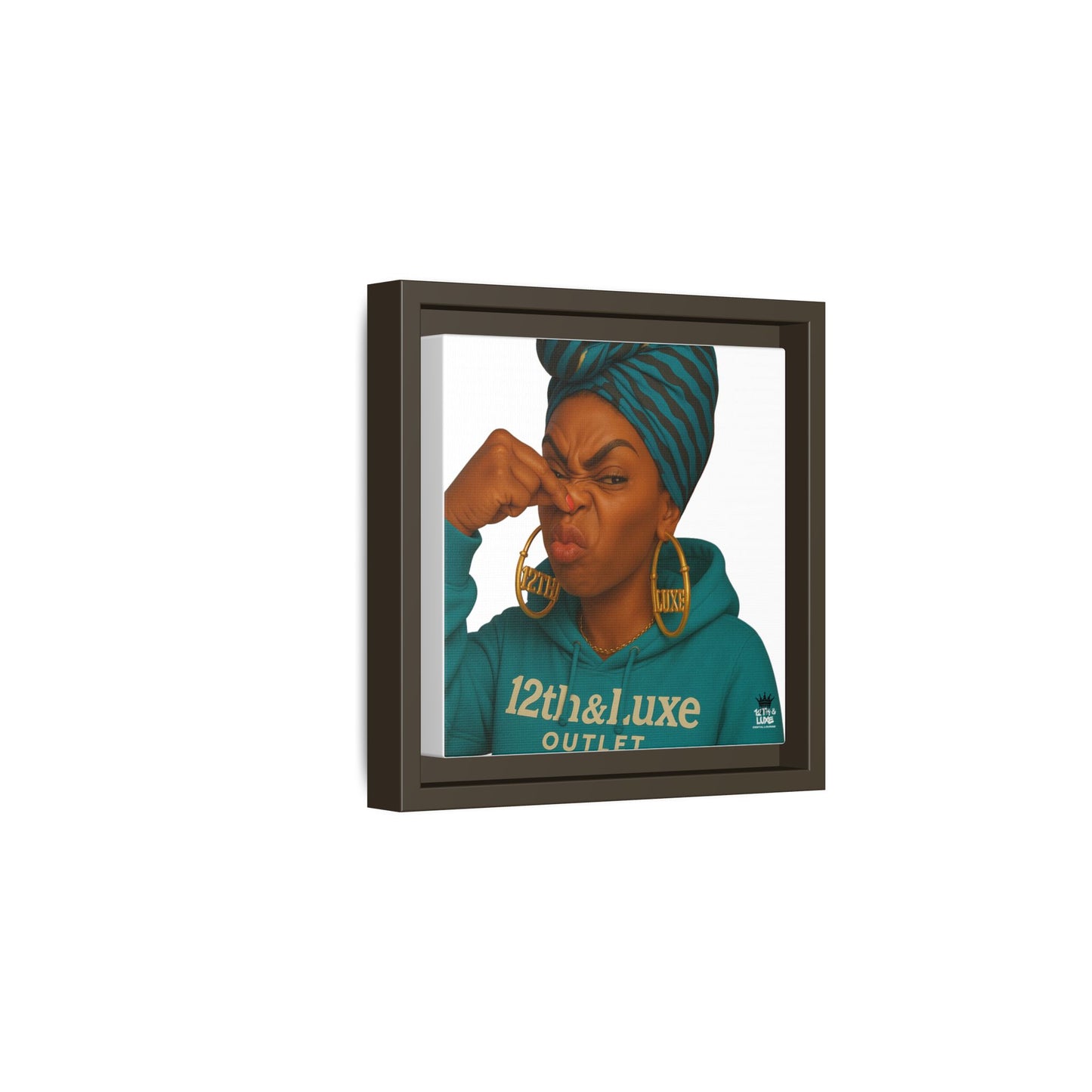 Funky Face Blue- Canvas Art