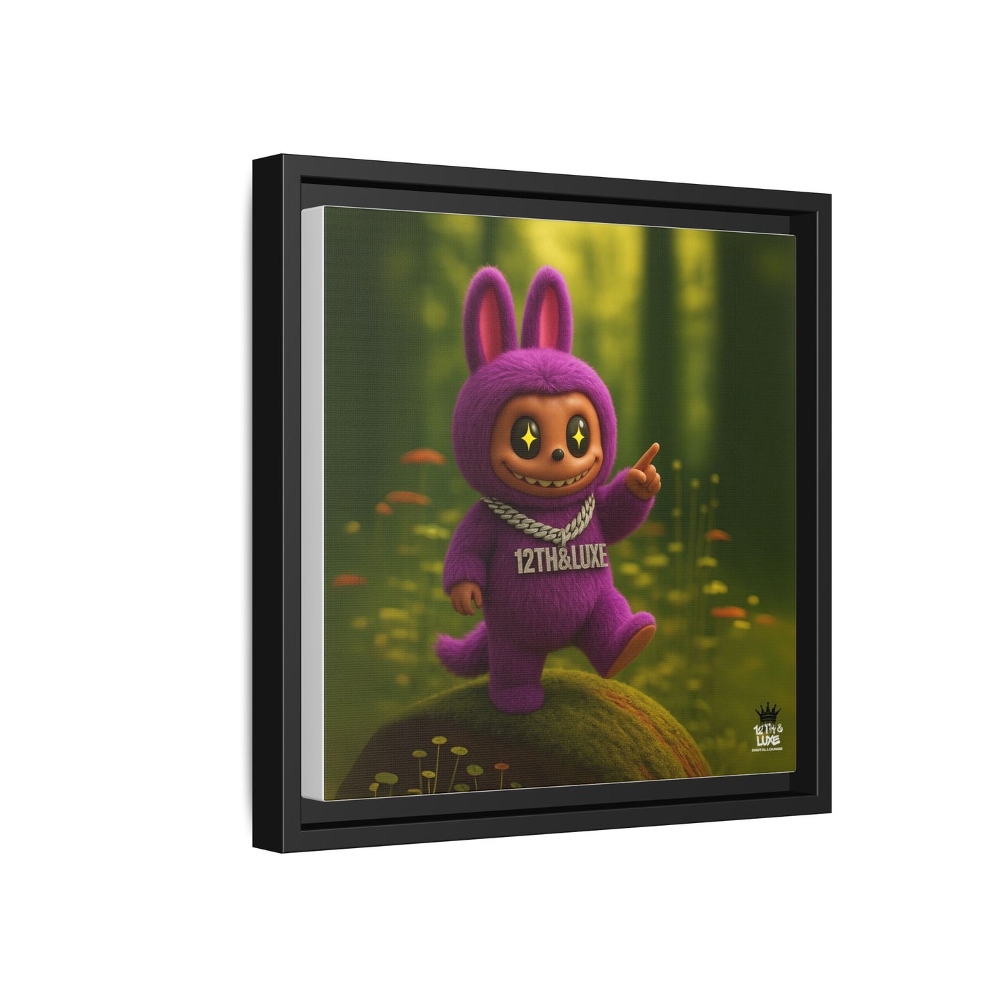 Plush Monster Purple - Canvas Art