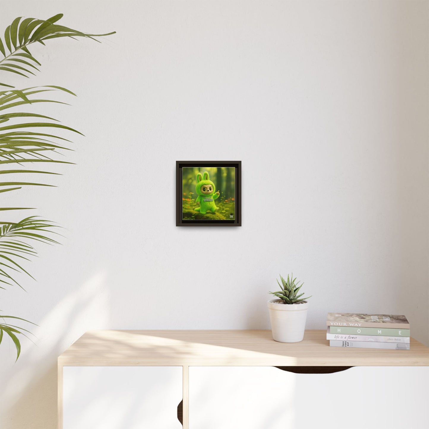 Plush Monster Green - Canvas Art
