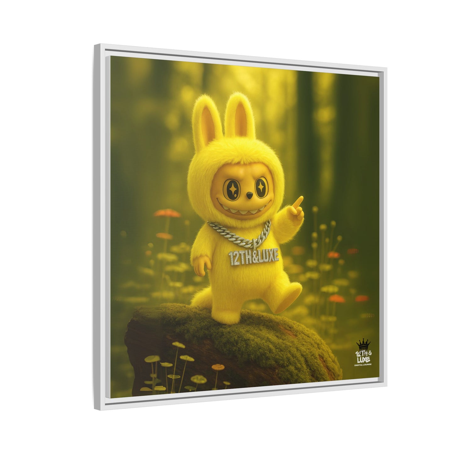 Plush Monster Yellow - Canvas Art