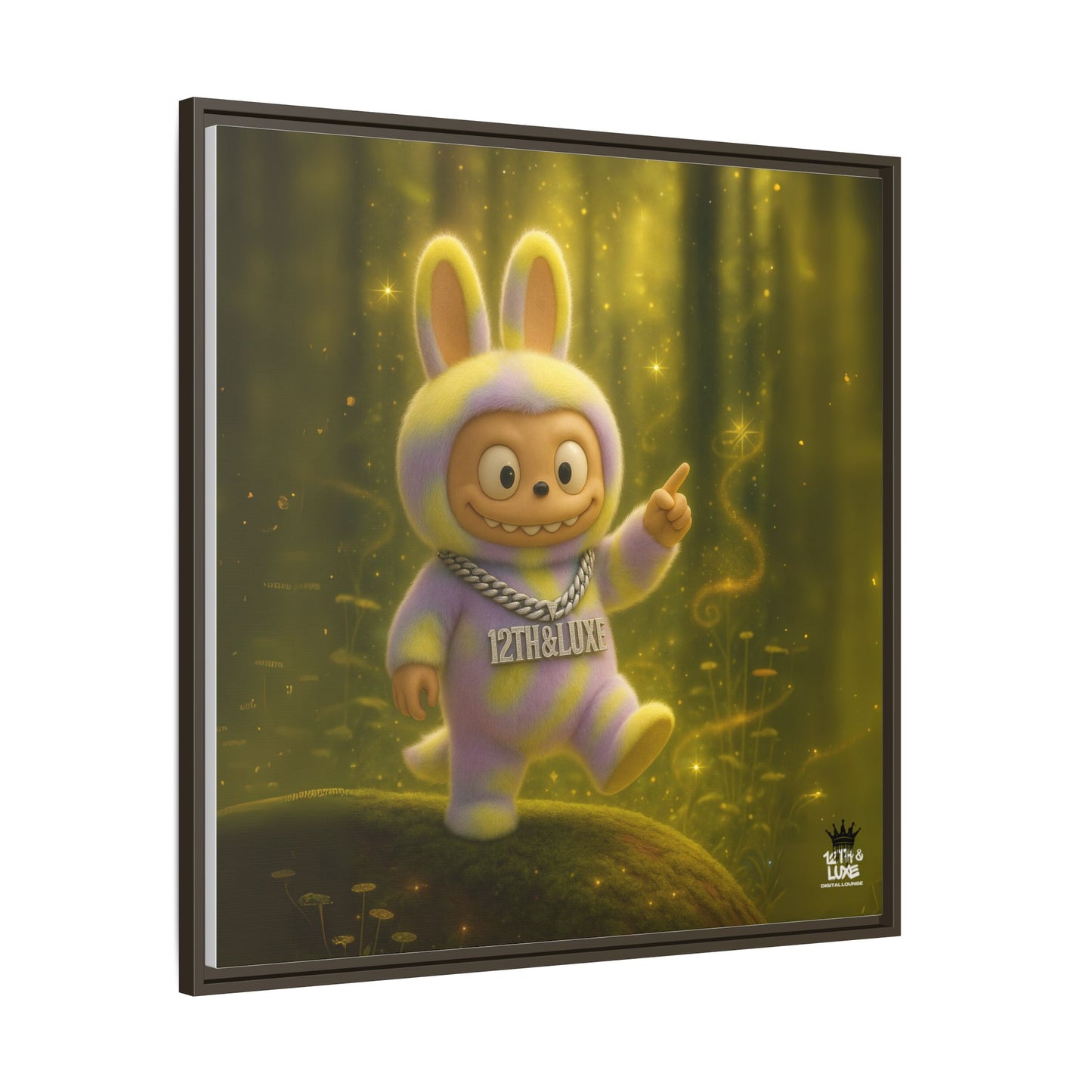Plush Monster Purple/Yellow - Canvas Art