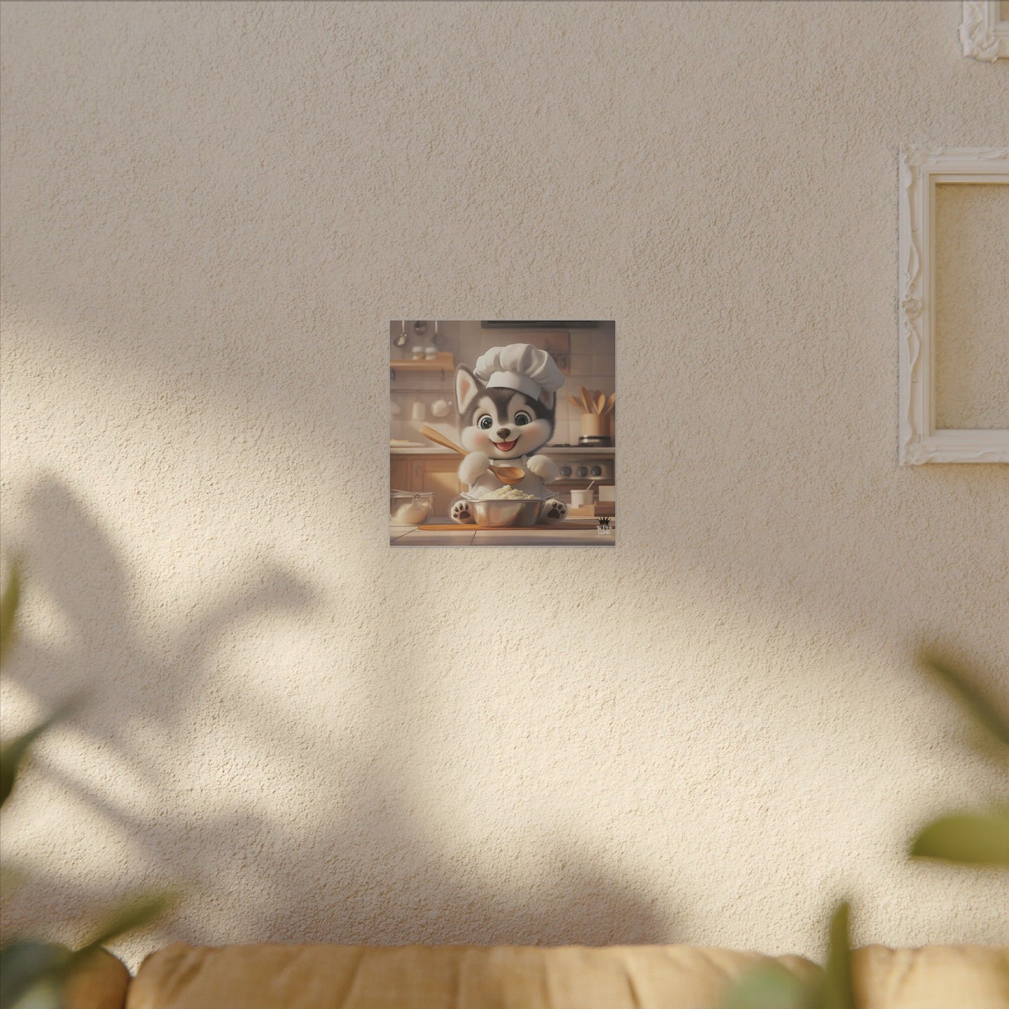 Siberian Husky Puppy Chef Canvas Art
