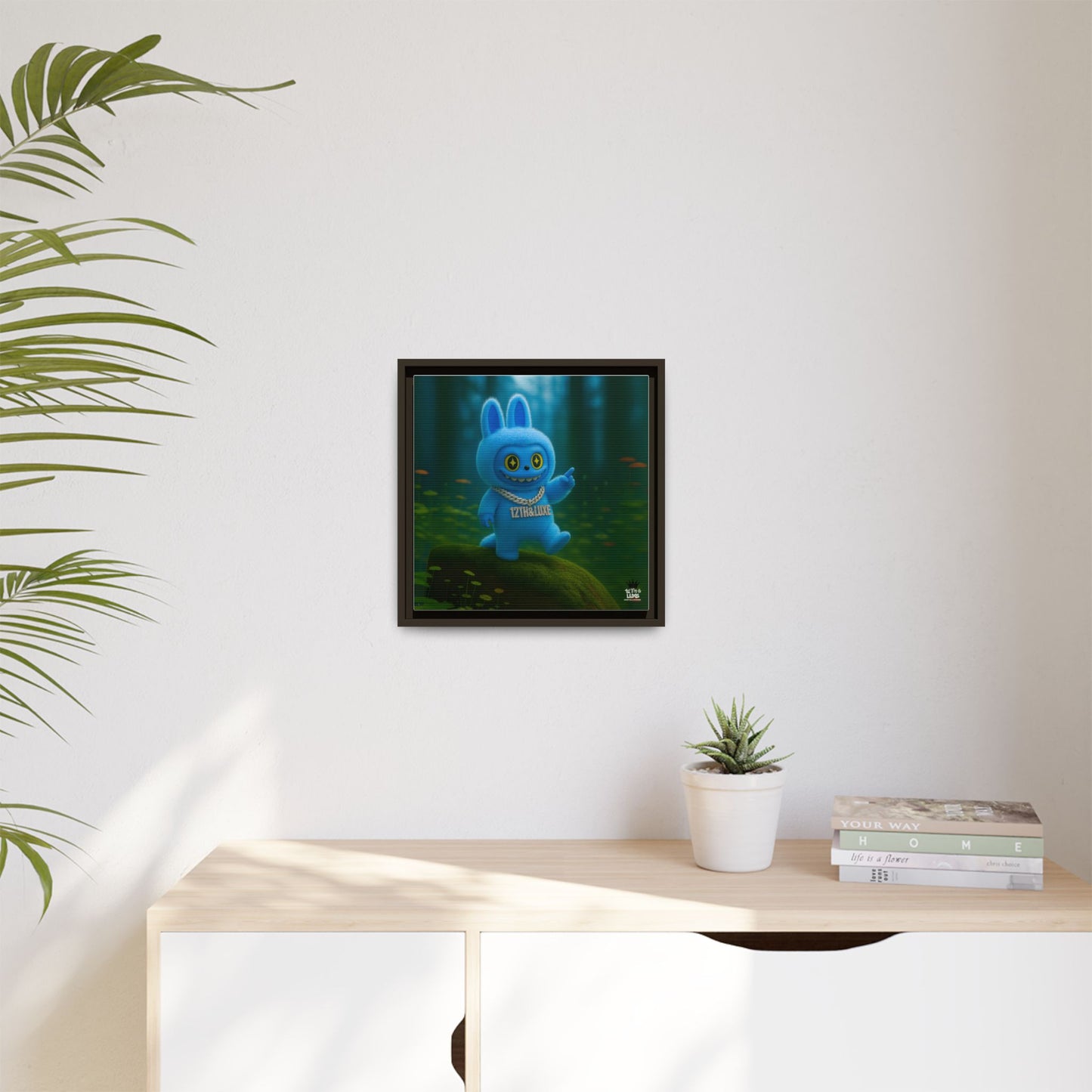 Plush Monster Blue - Canvas Art