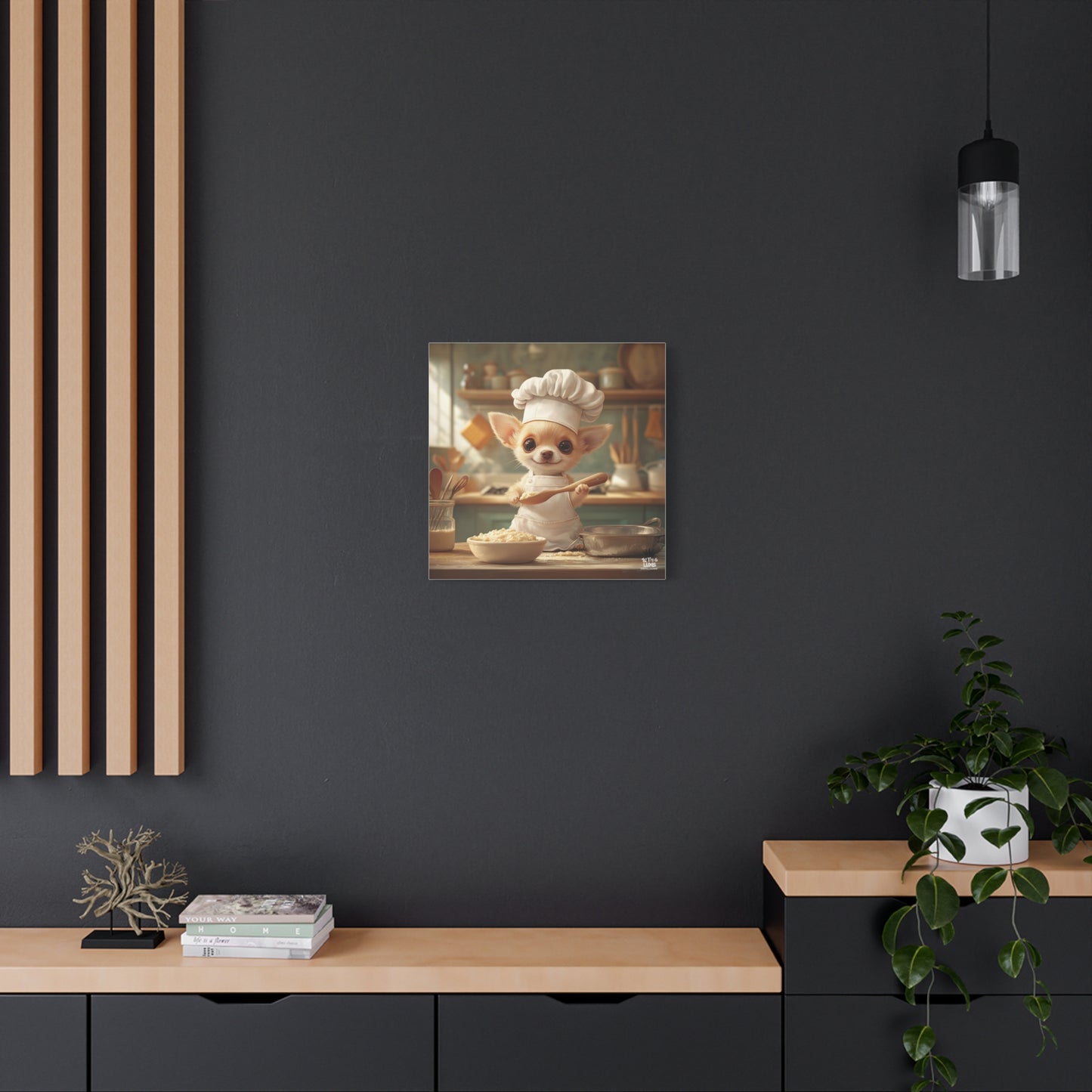 Chihuahua Puppy Chef Canvas Art