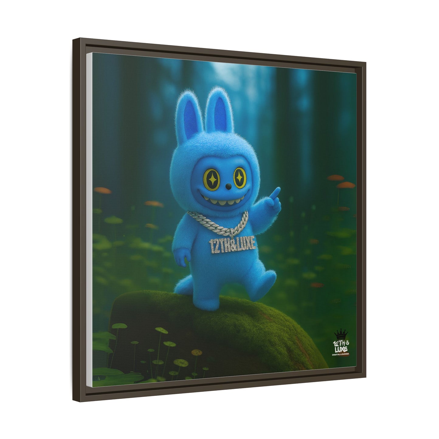 Plush Monster Blue - Canvas Art