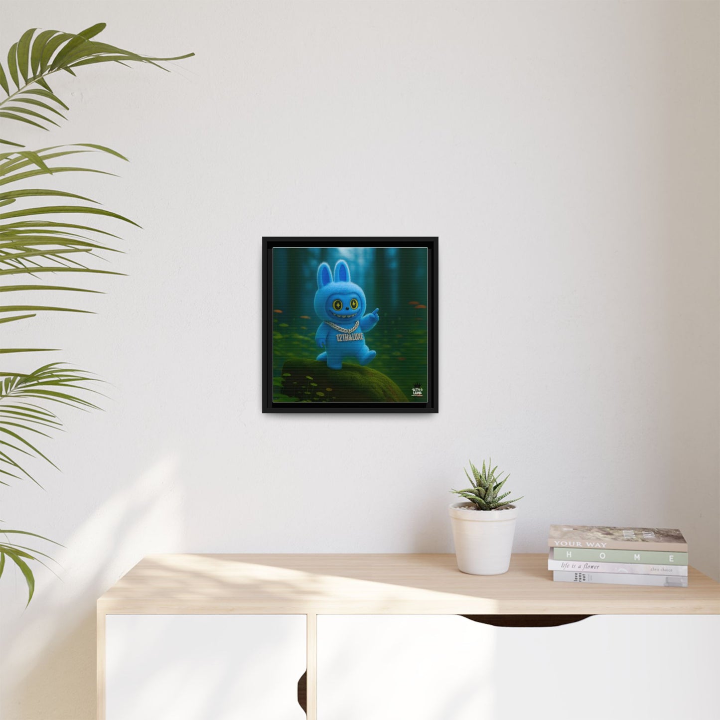 Plush Monster Blue - Canvas Art
