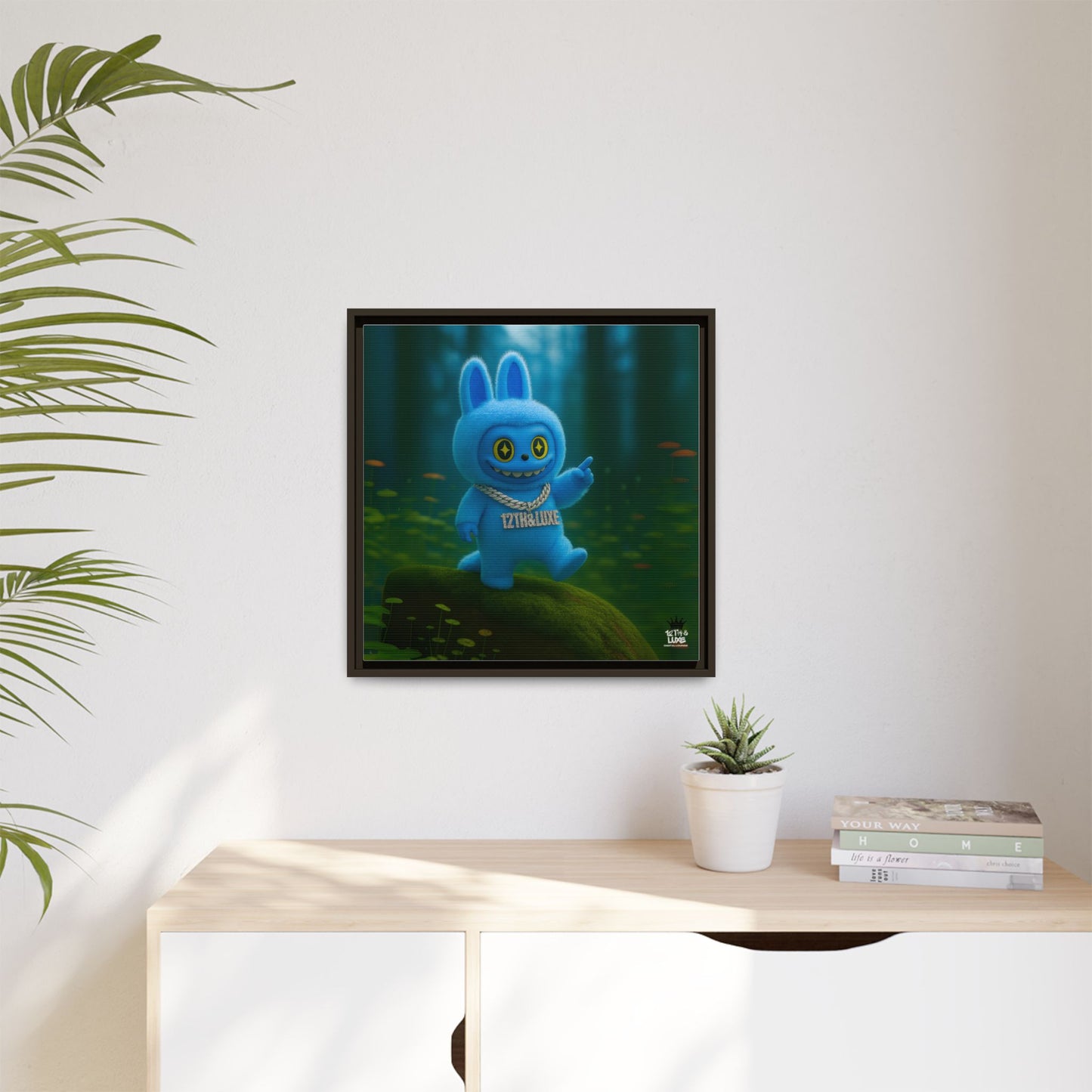 Plush Monster Blue - Canvas Art