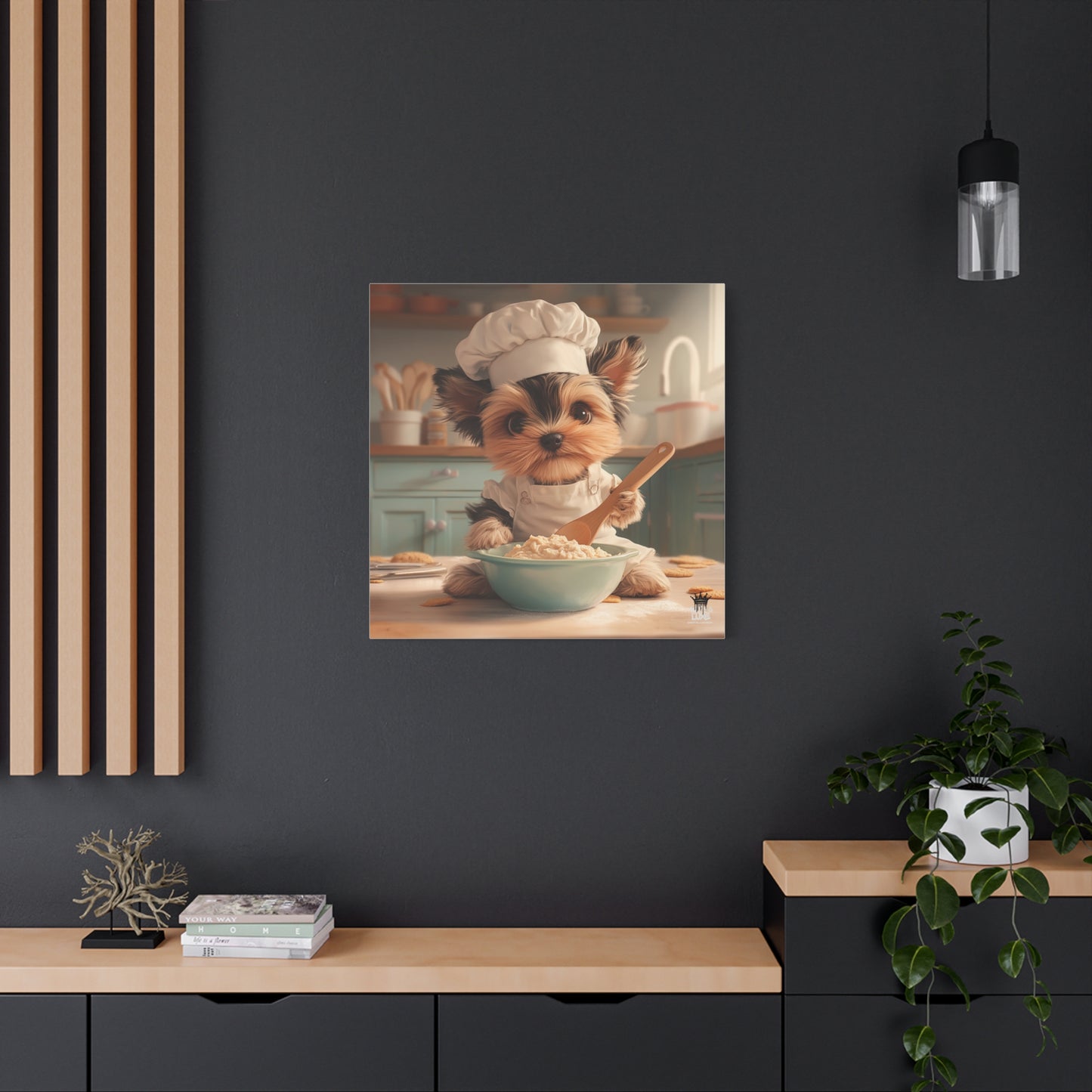 Yorkshire Puppy Chef Canvas Art