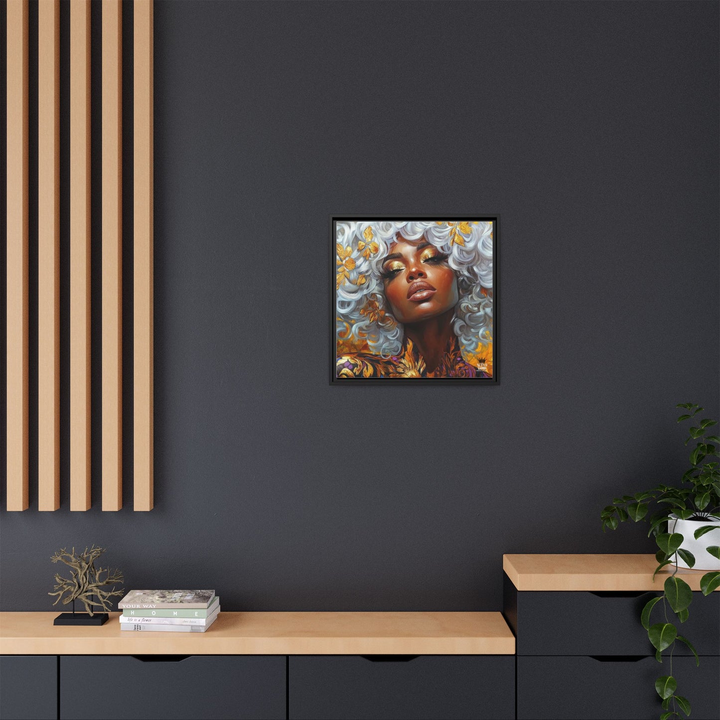 Vibrant Framed Canvas Art - Bold Beauty Portrait