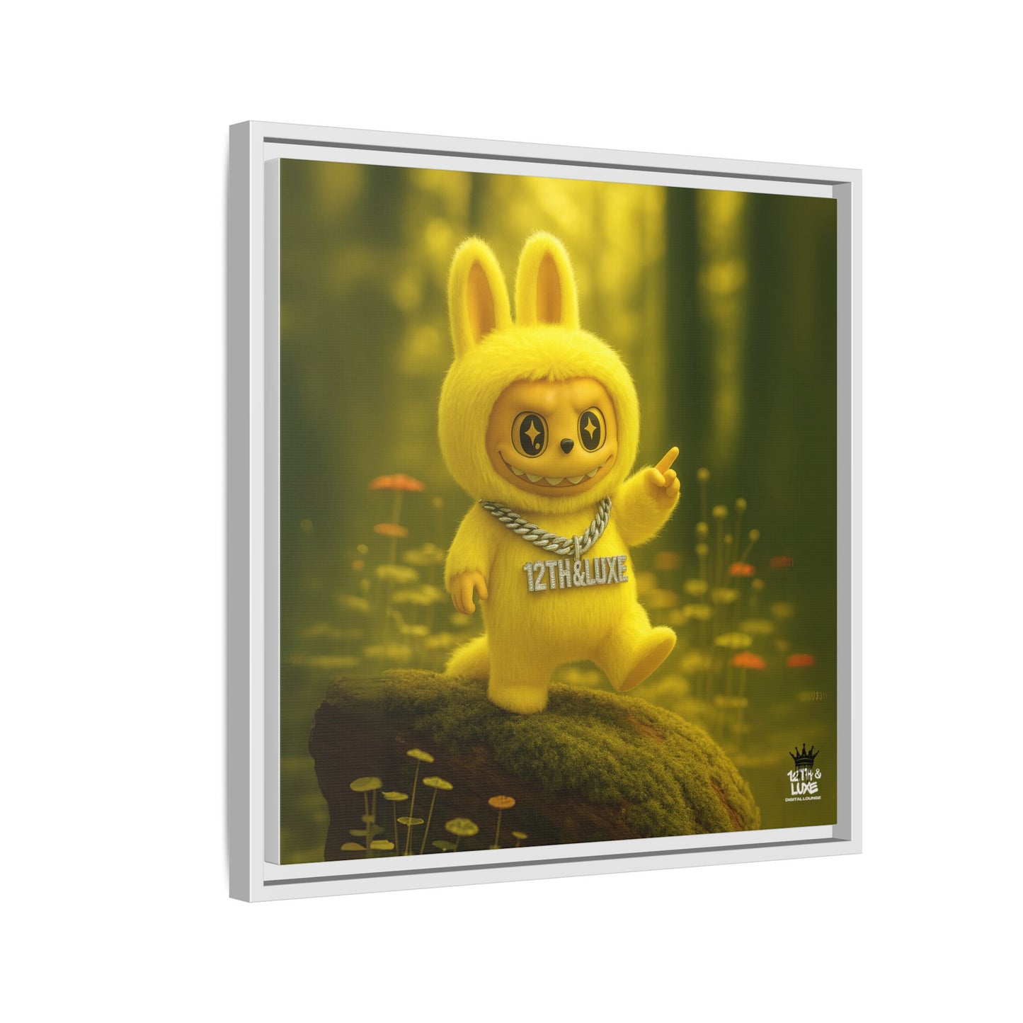 Plush Monster Yellow - Canvas Art
