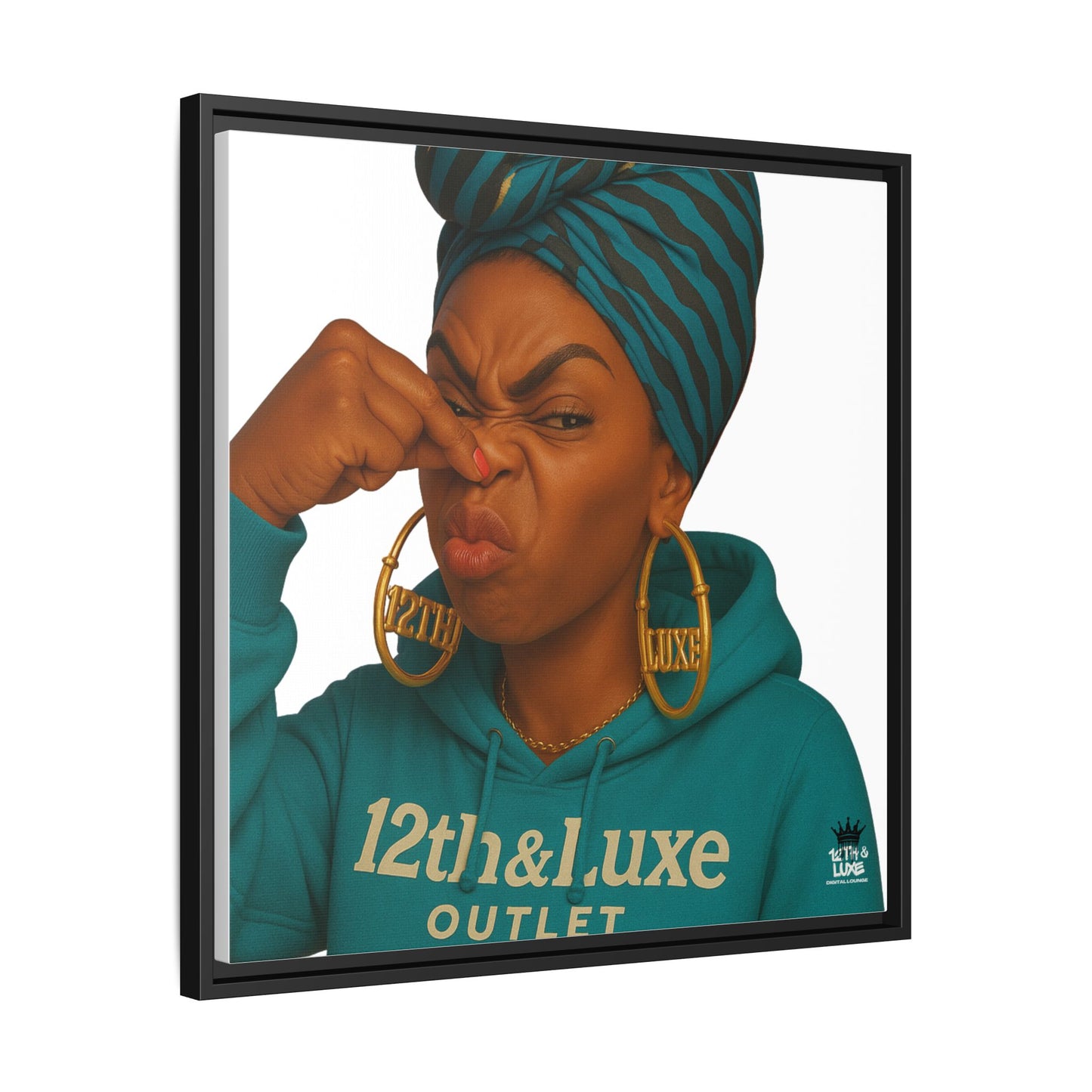 Funky Face Blue- Canvas Art