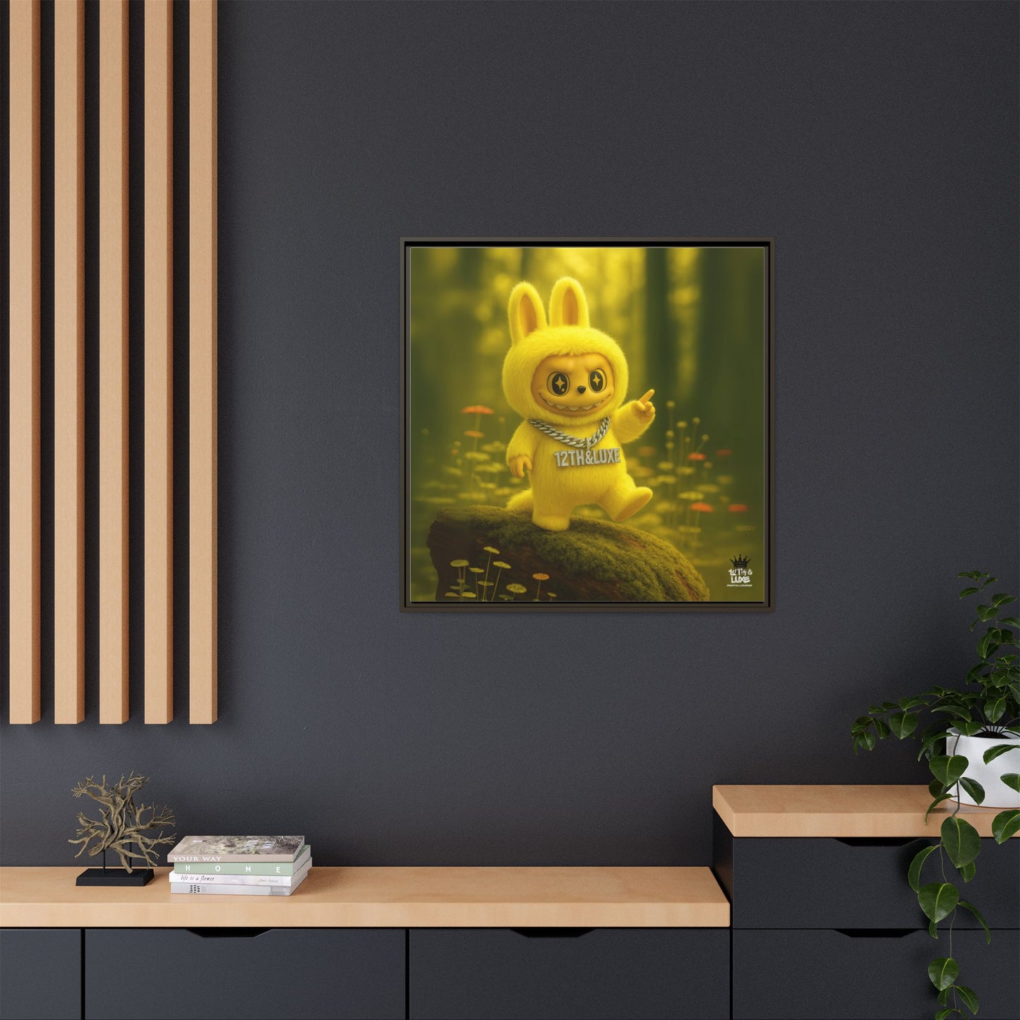 Plush Monster Yellow - Canvas Art