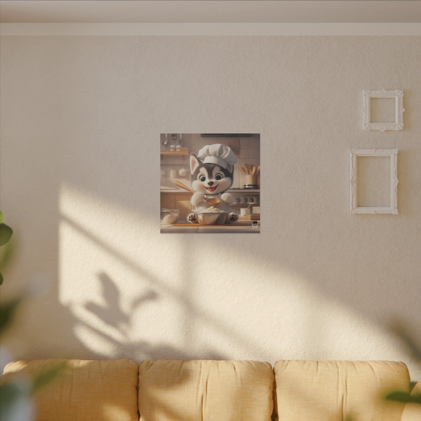 Siberian Husky Puppy Chef Canvas Art