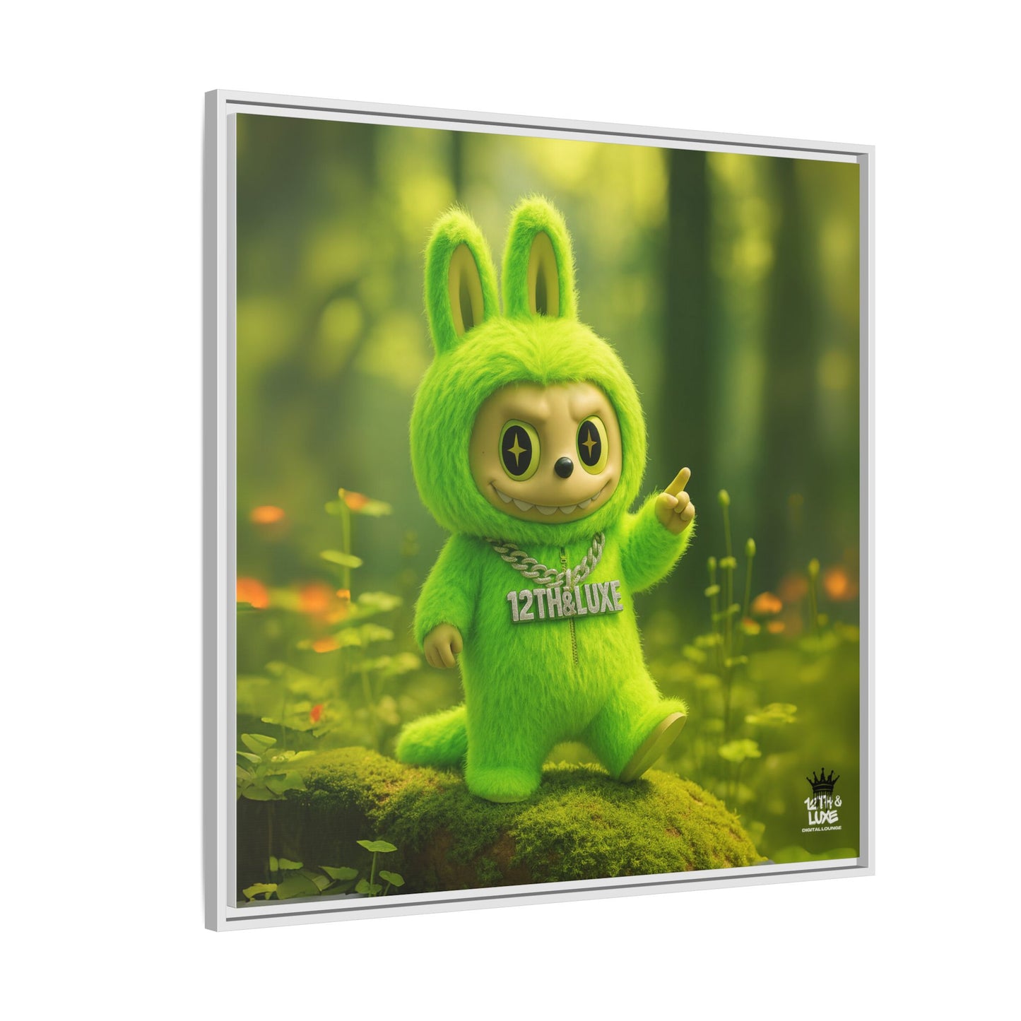 Plush Monster Green - Canvas Art