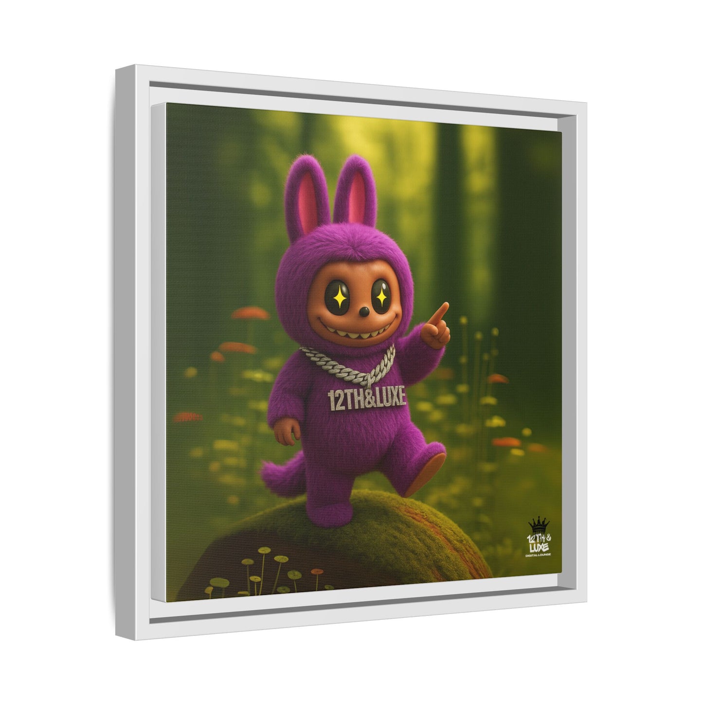 Plush Monster Purple - Canvas Art