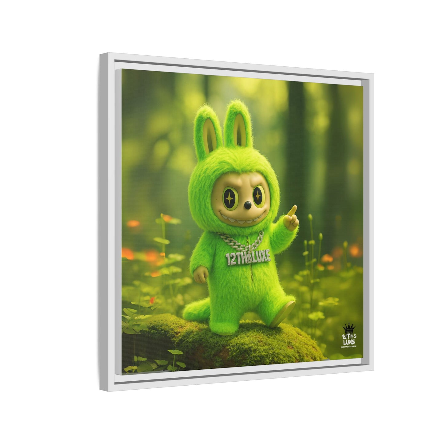 Plush Monster Green - Canvas Art