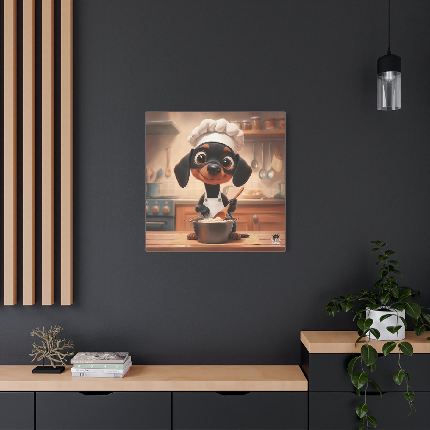 Doberman Puppy Chef Canvas Art