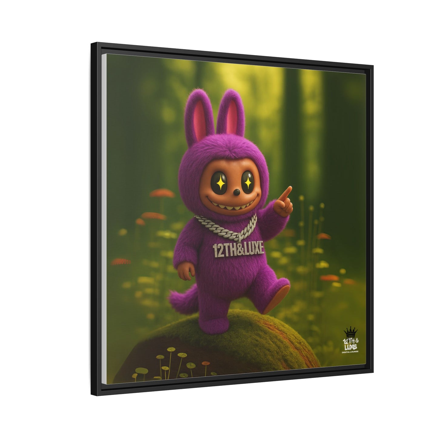 Plush Monster Purple - Canvas Art
