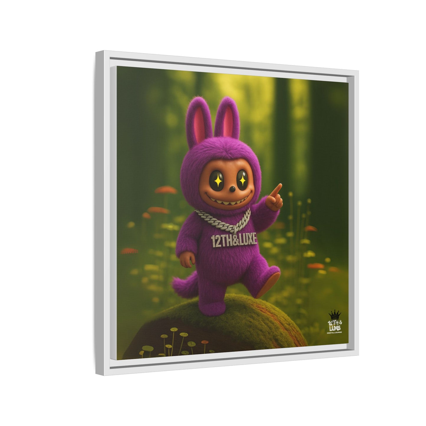 Plush Monster Purple - Canvas Art