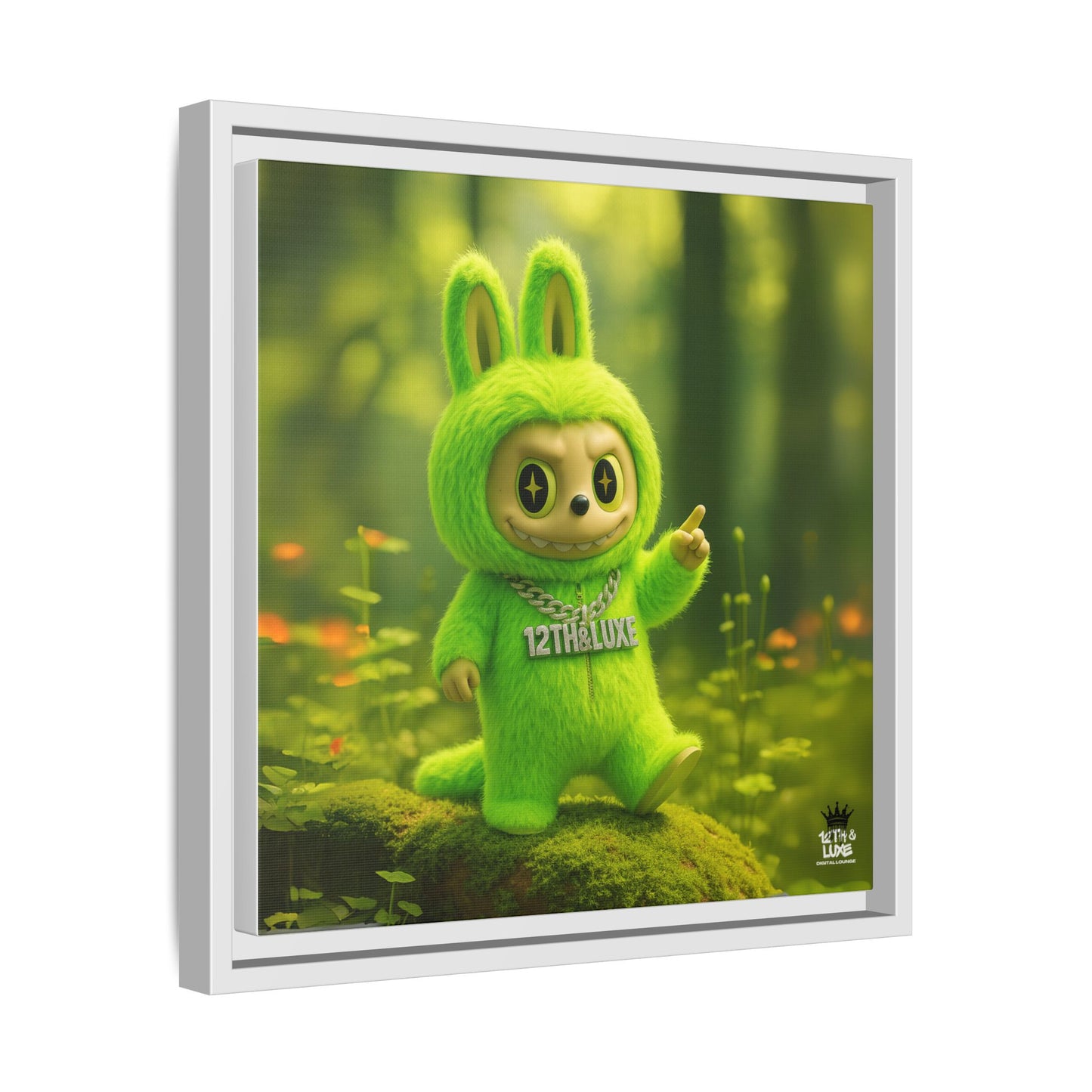 Plush Monster Green - Canvas Art