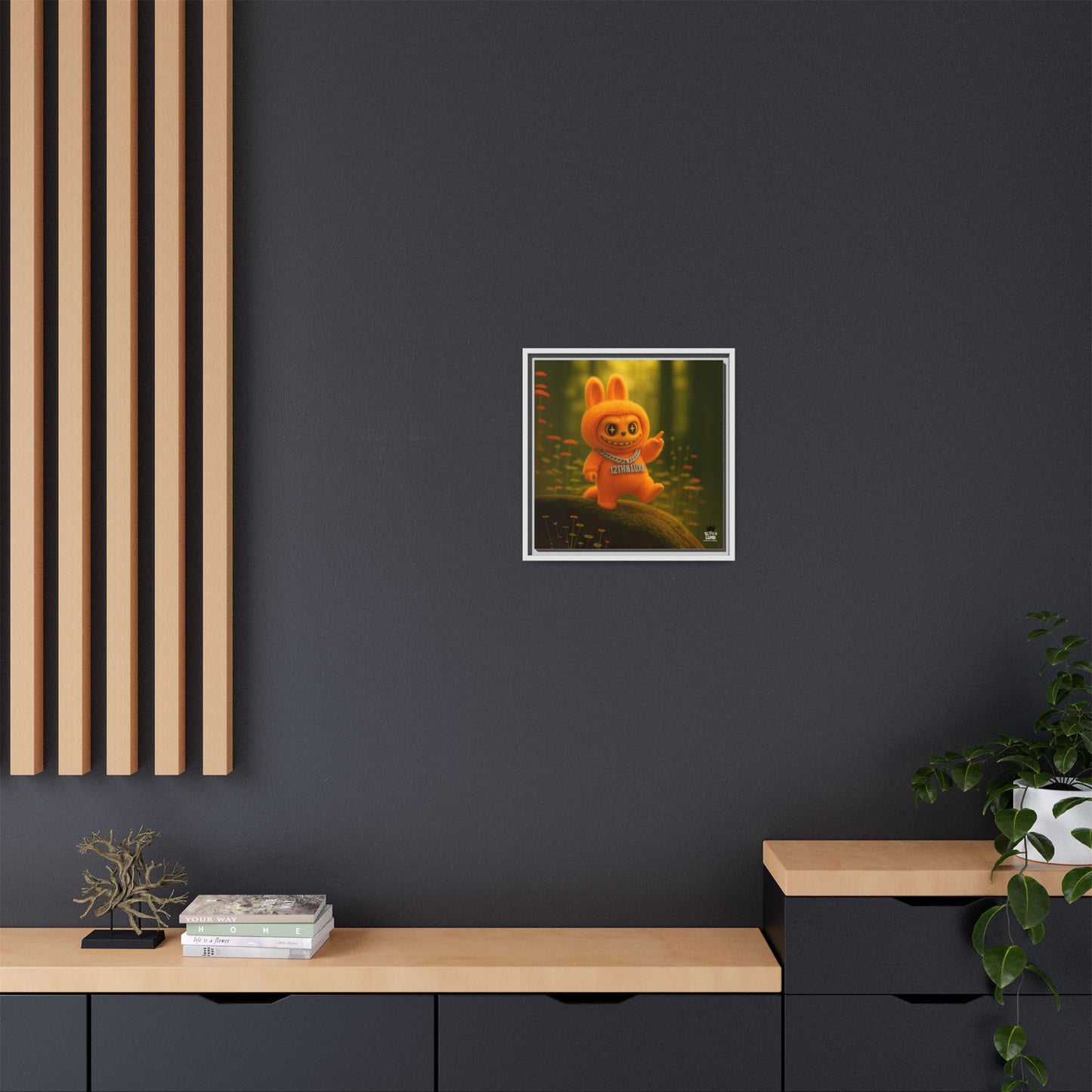 Plush Monster Orange - Canvas Art