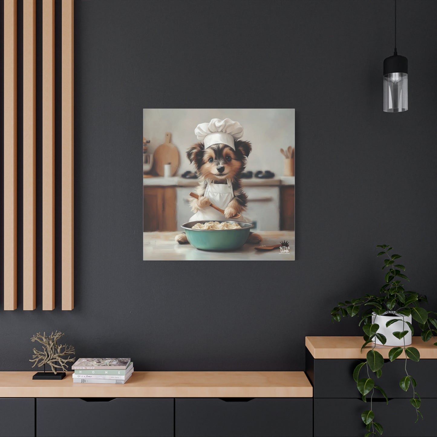 Sheltie Puppy Chef Canvas Art