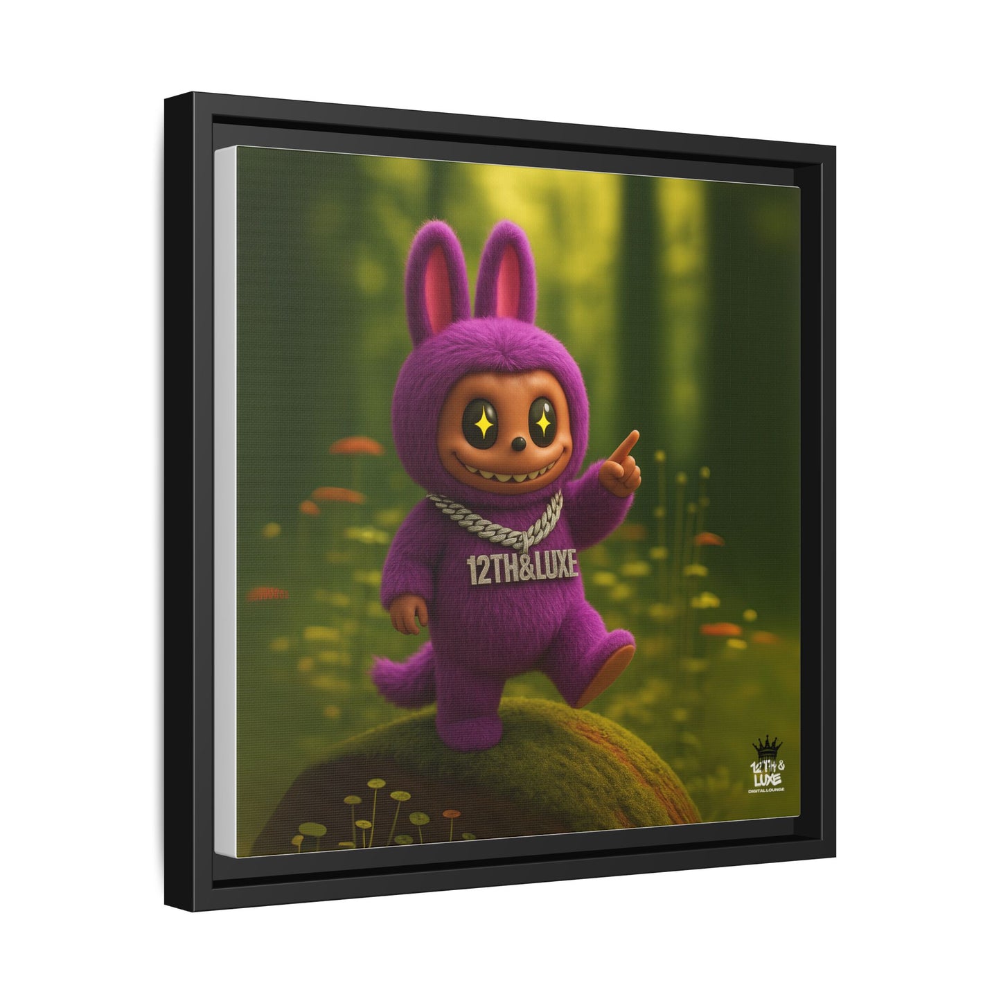 Plush Monster Purple - Canvas Art