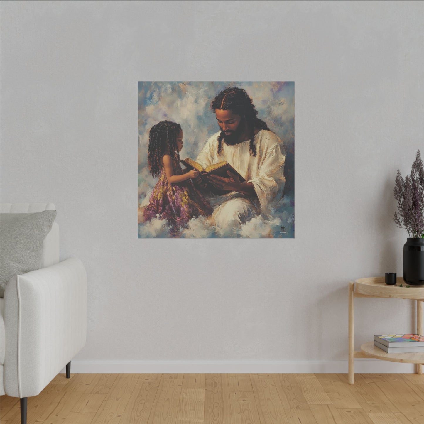Jesus Reading, Matte Canvas, Stretched, 0.75"