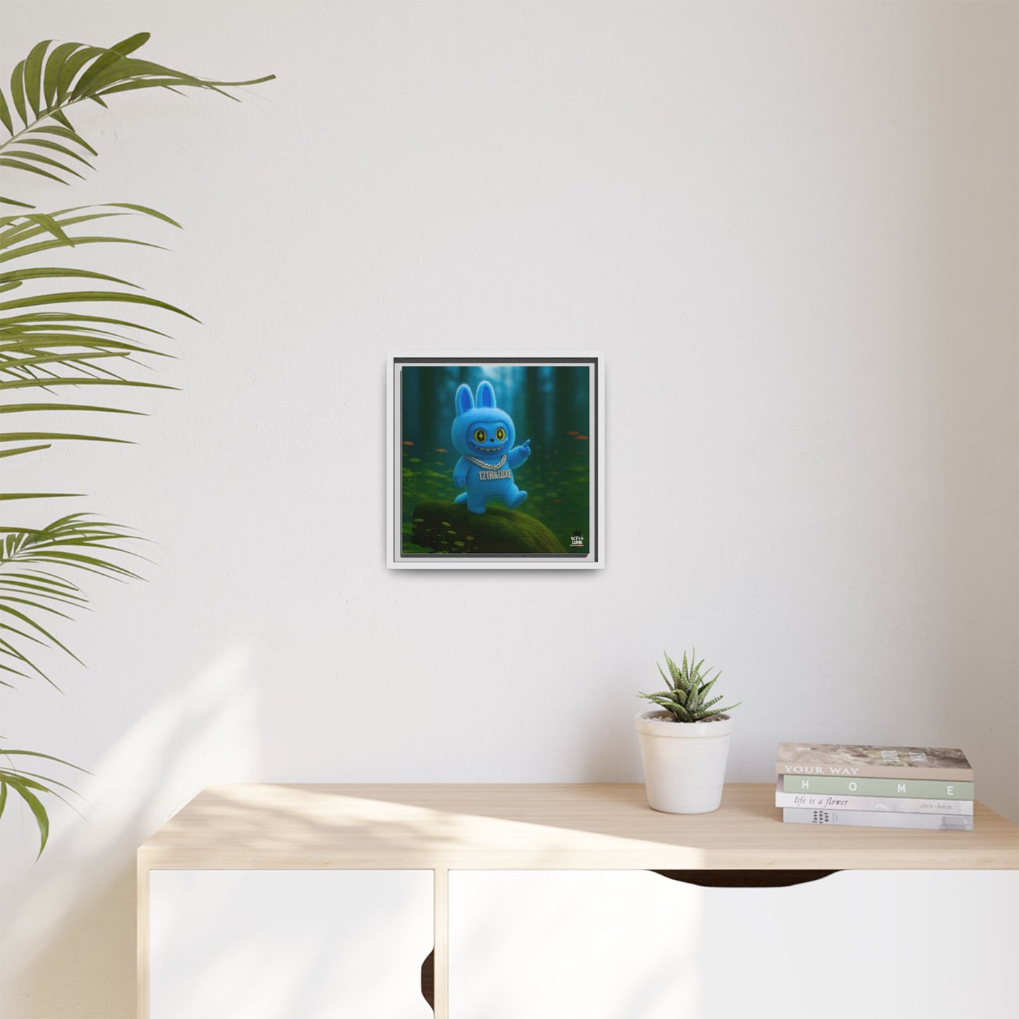 Plush Monster Blue - Canvas Art