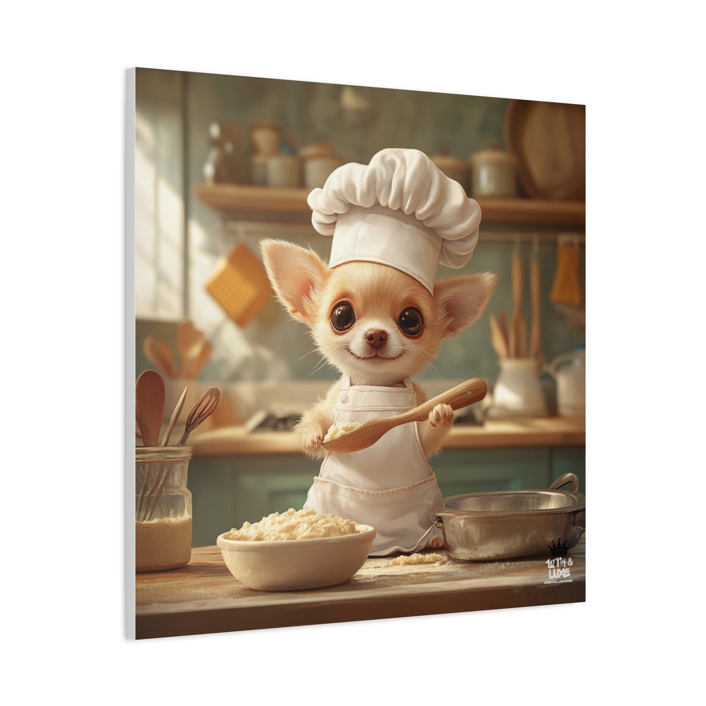Chihuahua Puppy Chef Canvas Art