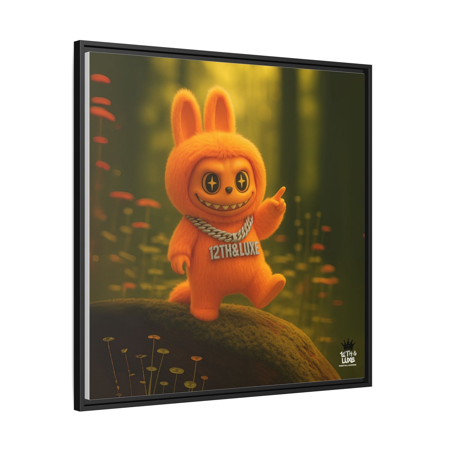 Plush Monster Orange - Canvas Art