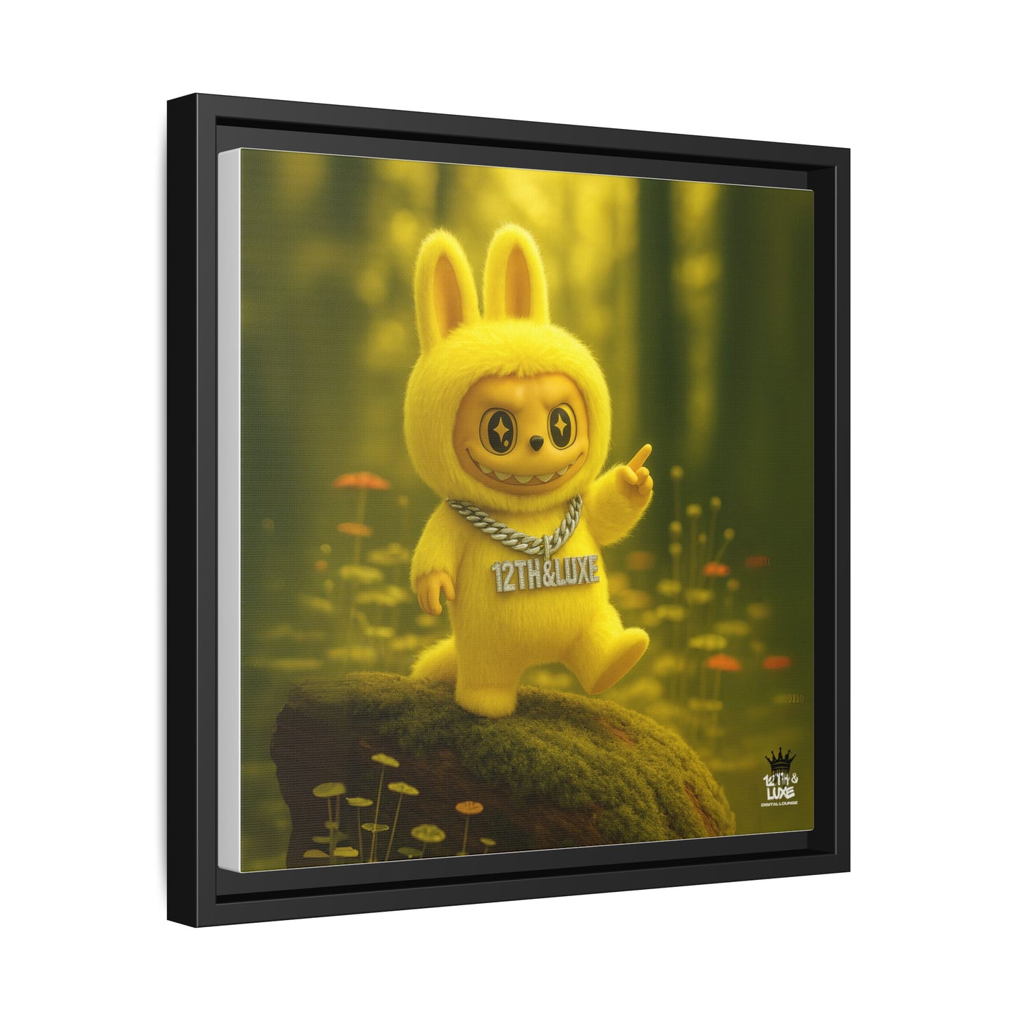 Plush Monster Yellow - Canvas Art