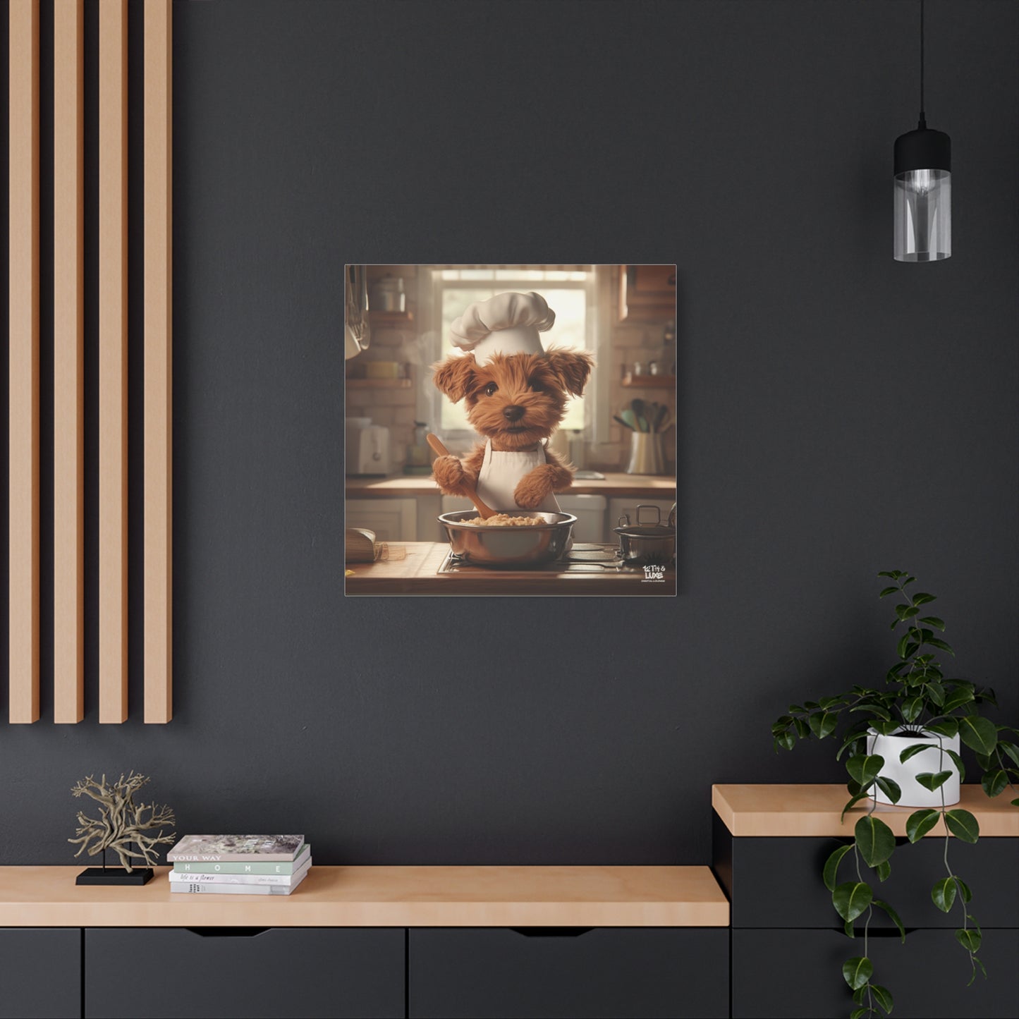 Airedale Puppy Chef Canvas Art