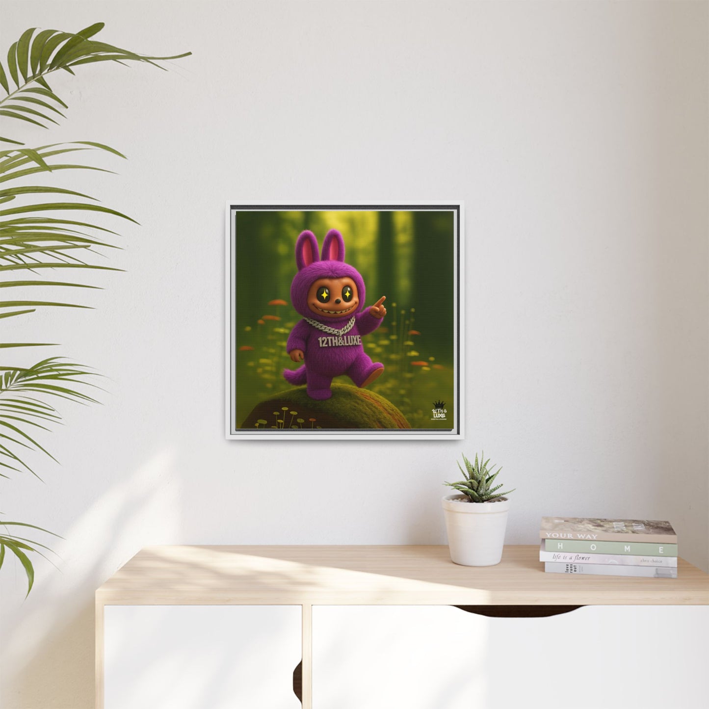 Plush Monster Purple - Canvas Art