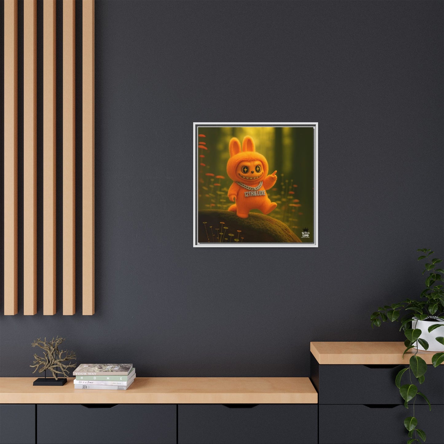 Plush Monster Orange - Canvas Art