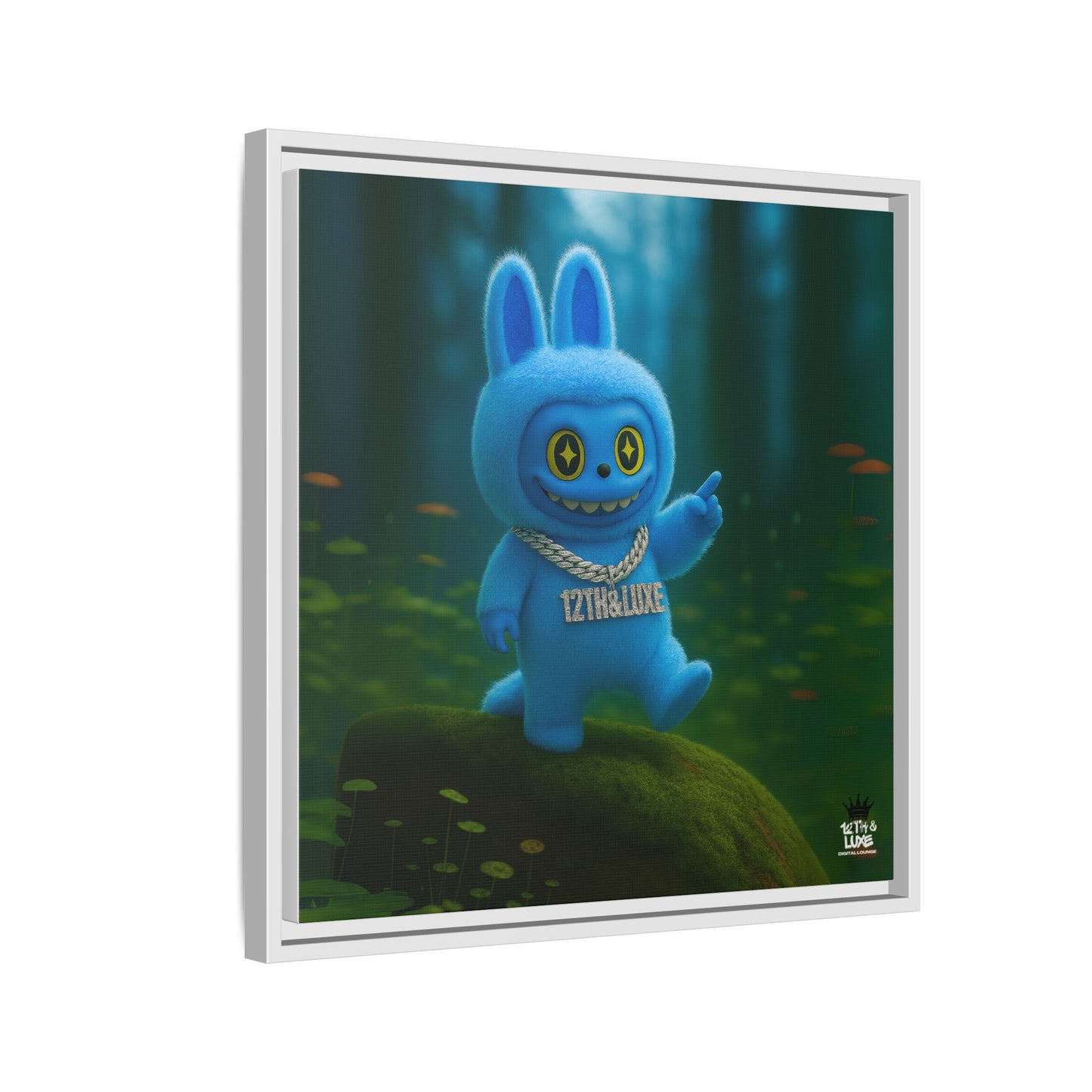 Plush Monster Blue - Canvas Art