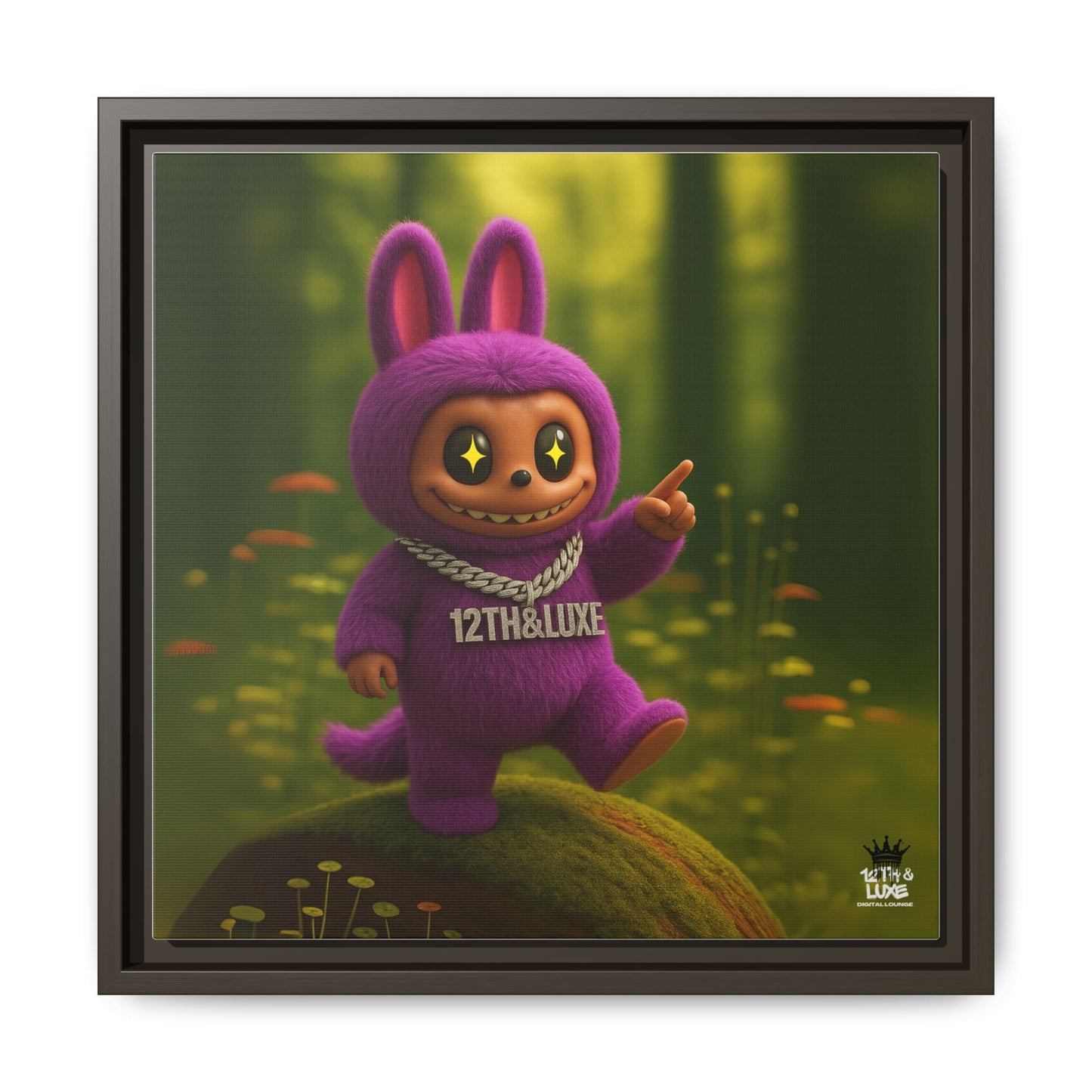 Plush Monster Purple - Canvas Art
