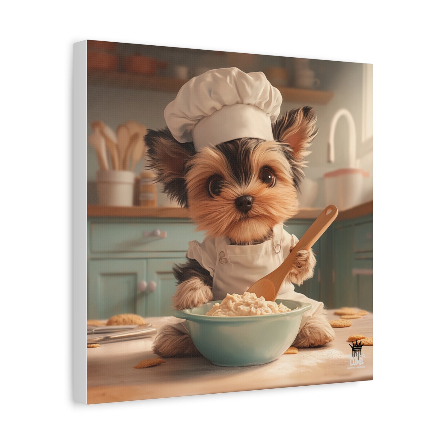 Yorkshire Puppy Chef Canvas Art