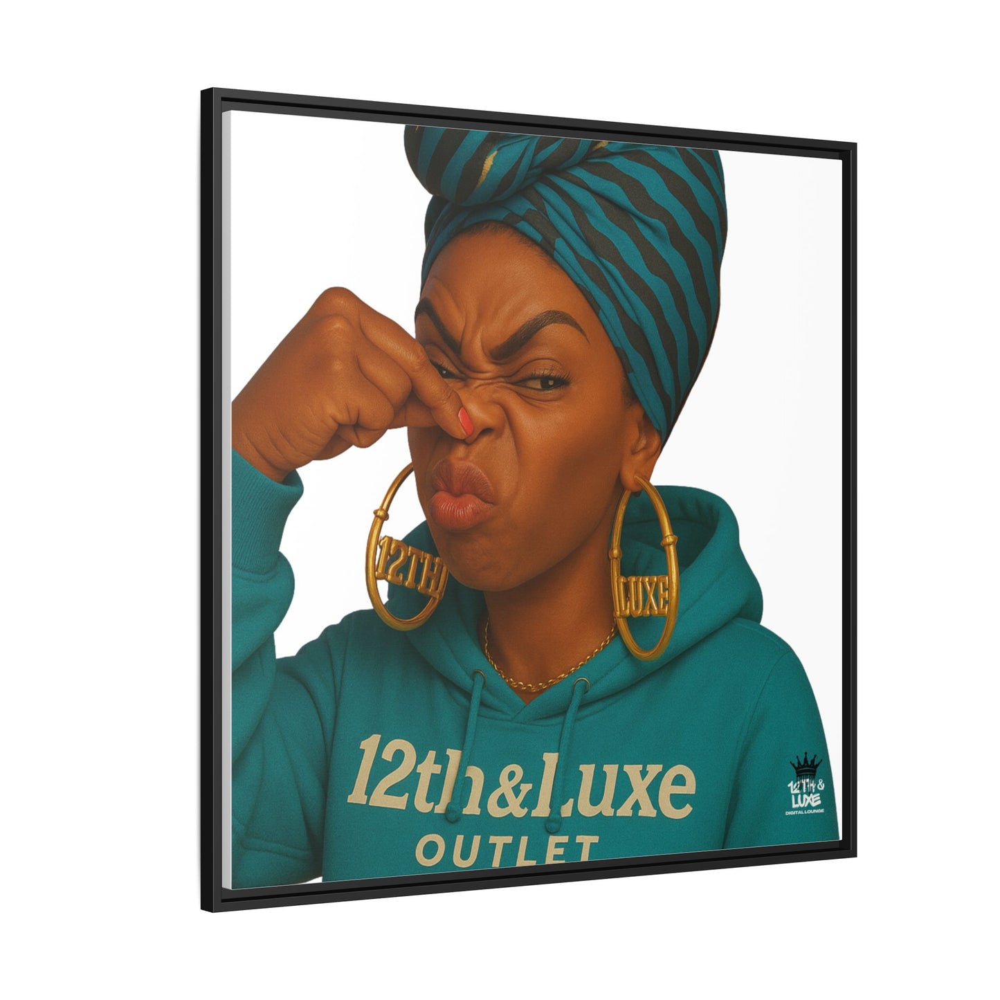 Funky Face Blue- Canvas Art