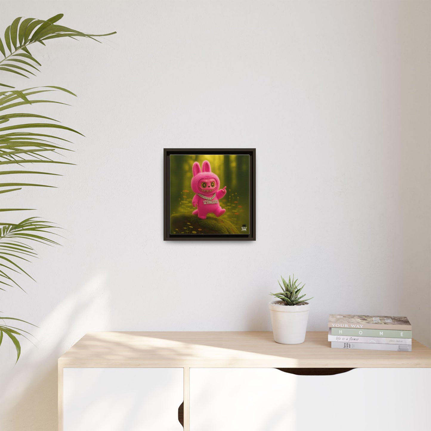 Plush Monster Pink- Canvas Art
