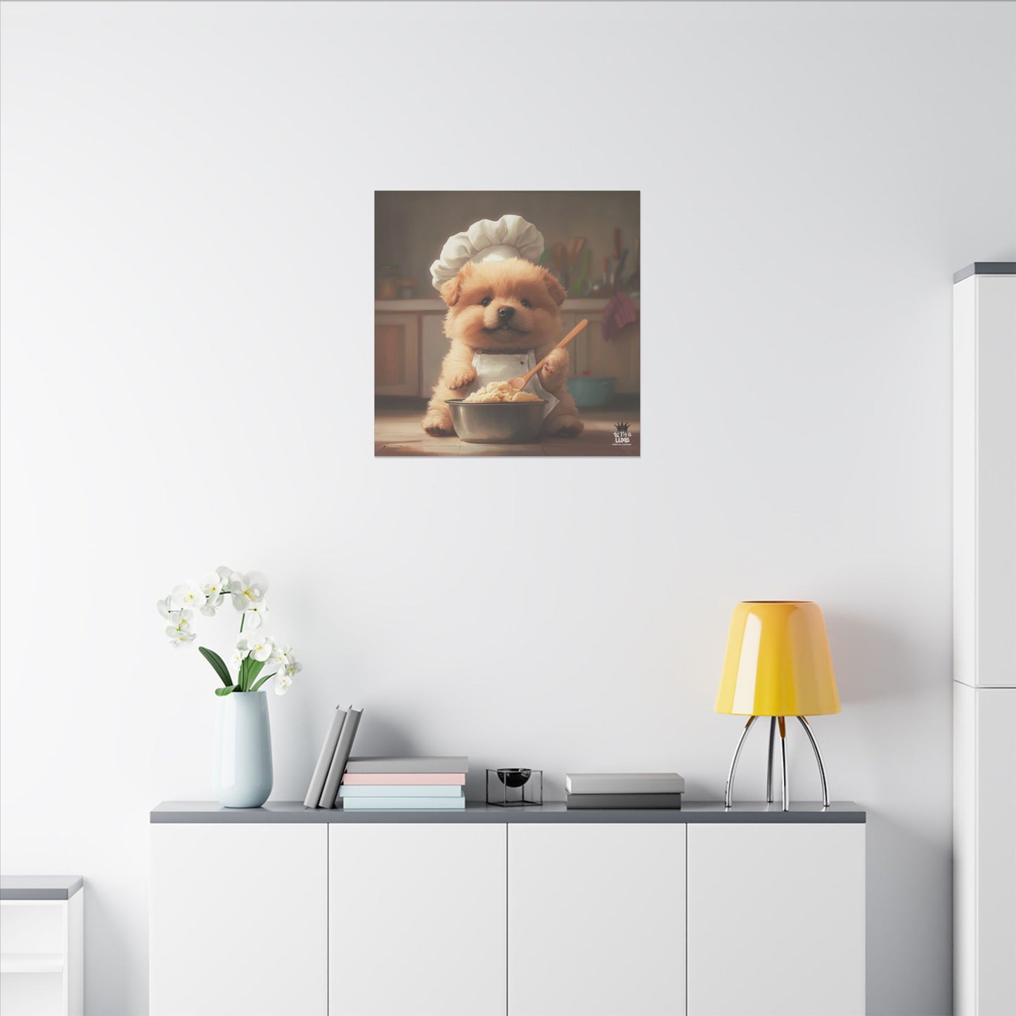 Chow Puppy Chef Canvas Art