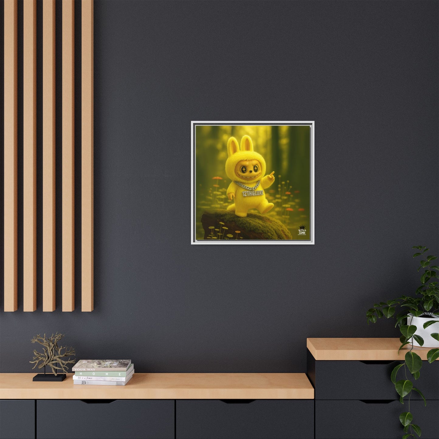 Plush Monster Yellow - Canvas Art
