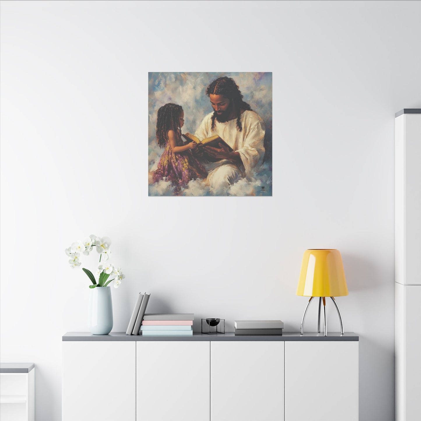 Jesus Reading, Matte Canvas, Stretched, 0.75"