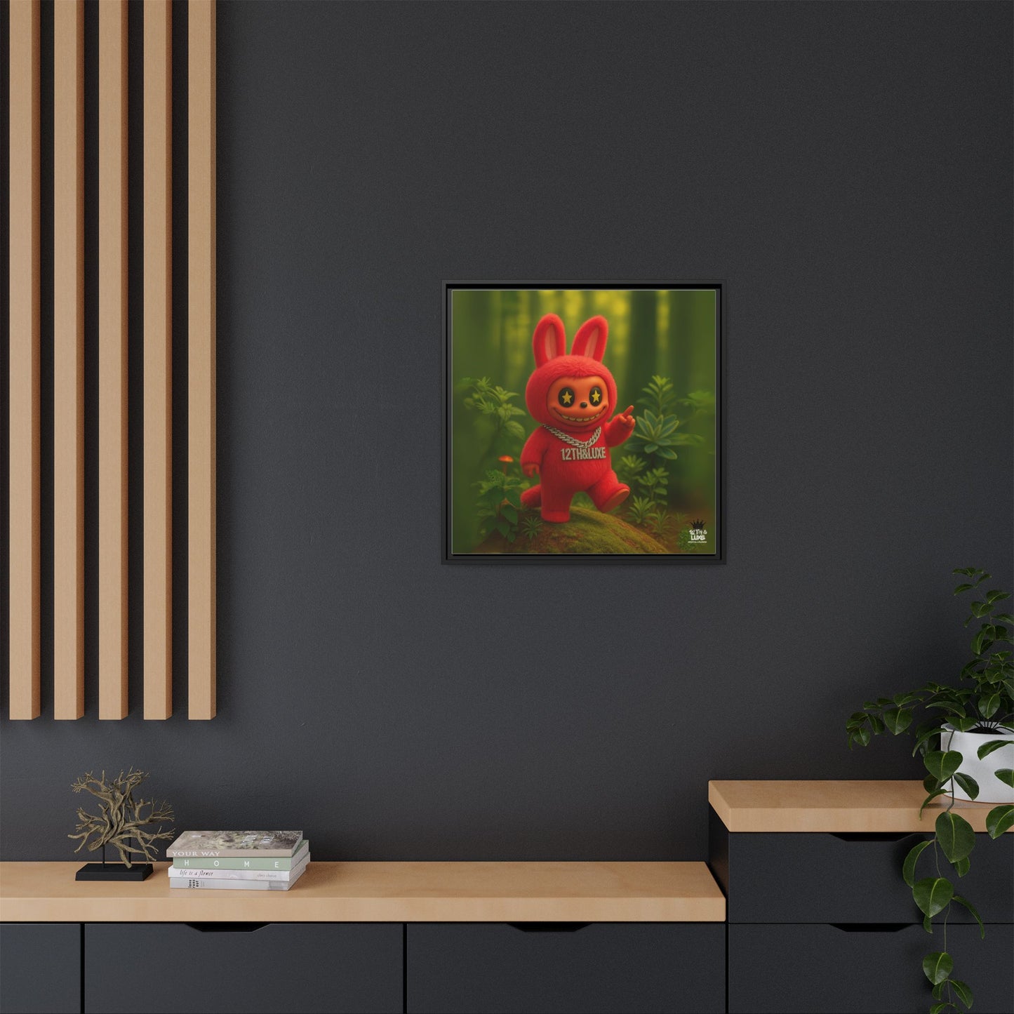 Plush Monster Red - Canvas Art